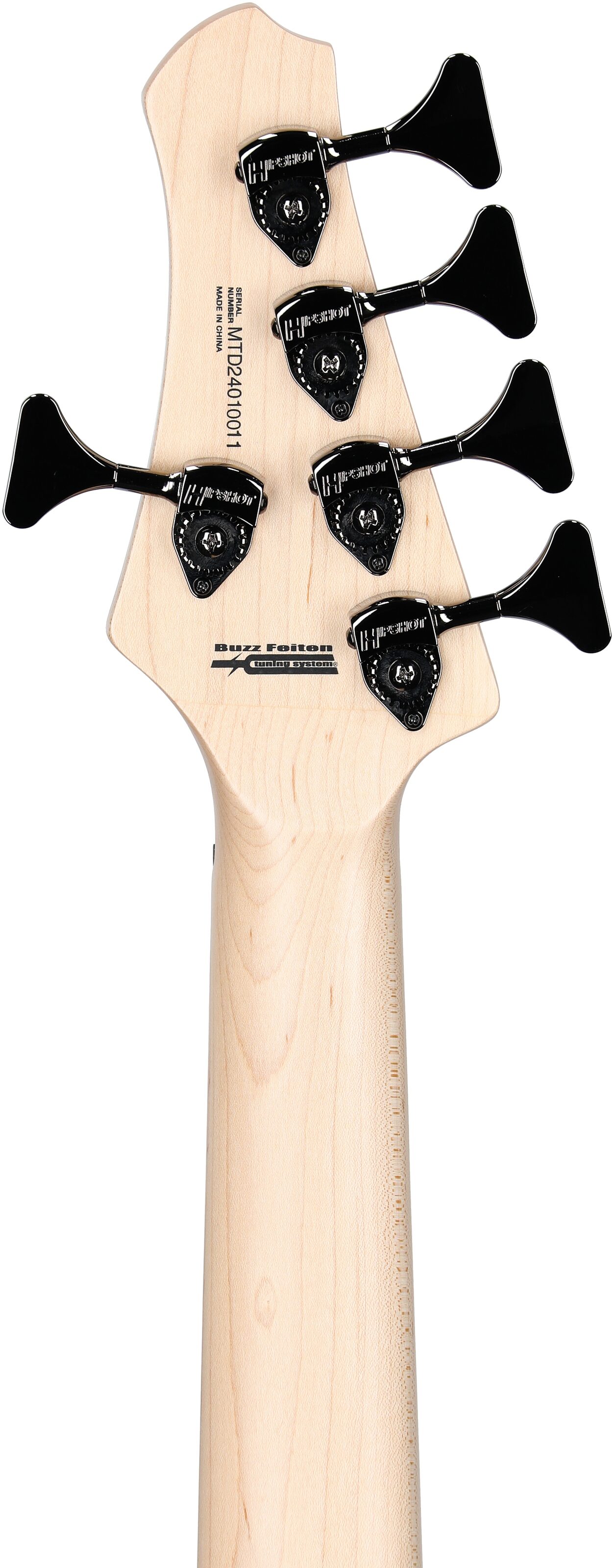 MTD Kingston Z5MP Electric Bass, 5-String (with Maple Fingerboard), Tobacco Sunburst, Open Box (Very Good), Headstock Straight Back