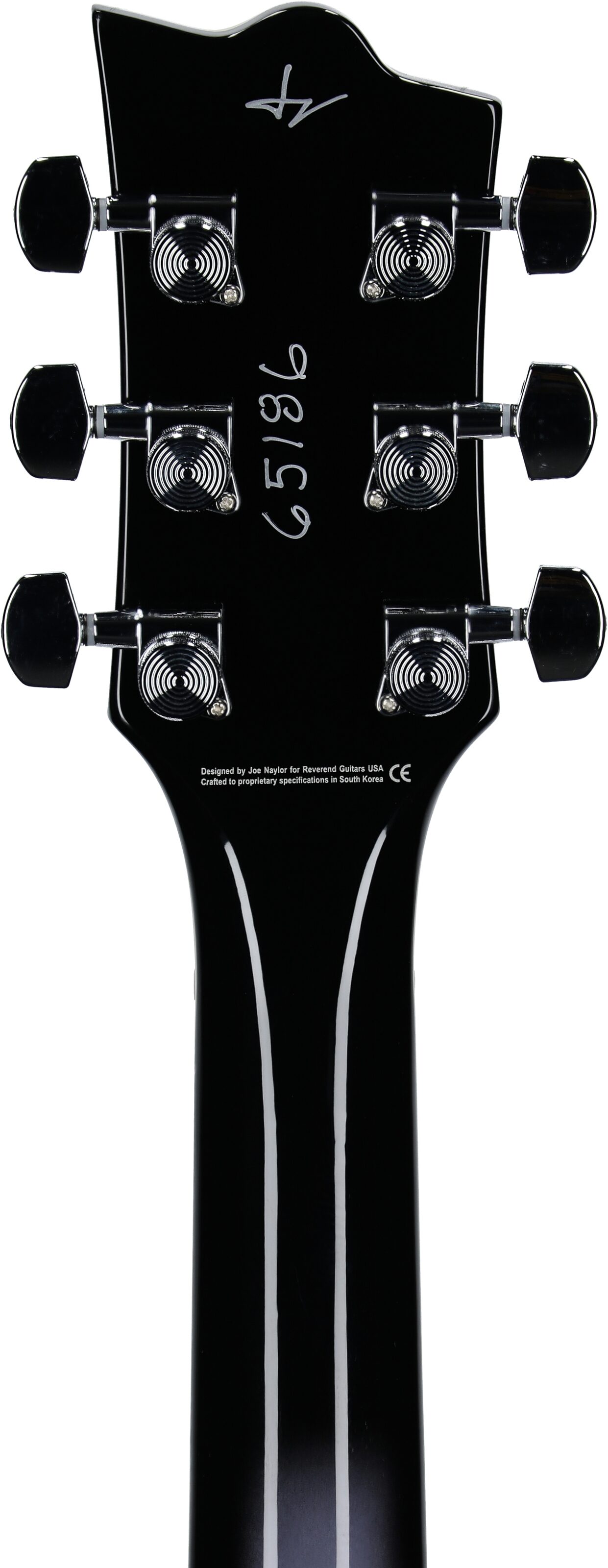 Reverend Sensei RA Electric Guitar, Left-Handed, Periwinkle Burst, Headstock Straight Back