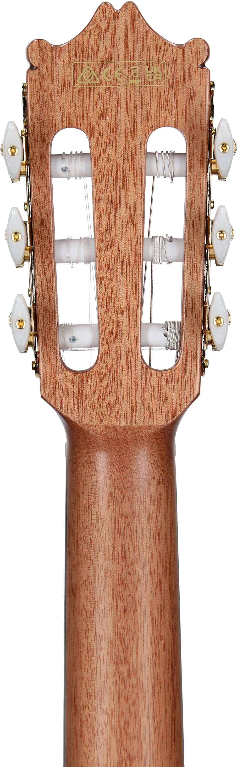 Ibanez GA34 Classical Acoustic-Electric Guitar, Natural High Gloss, Headstock Straight Back