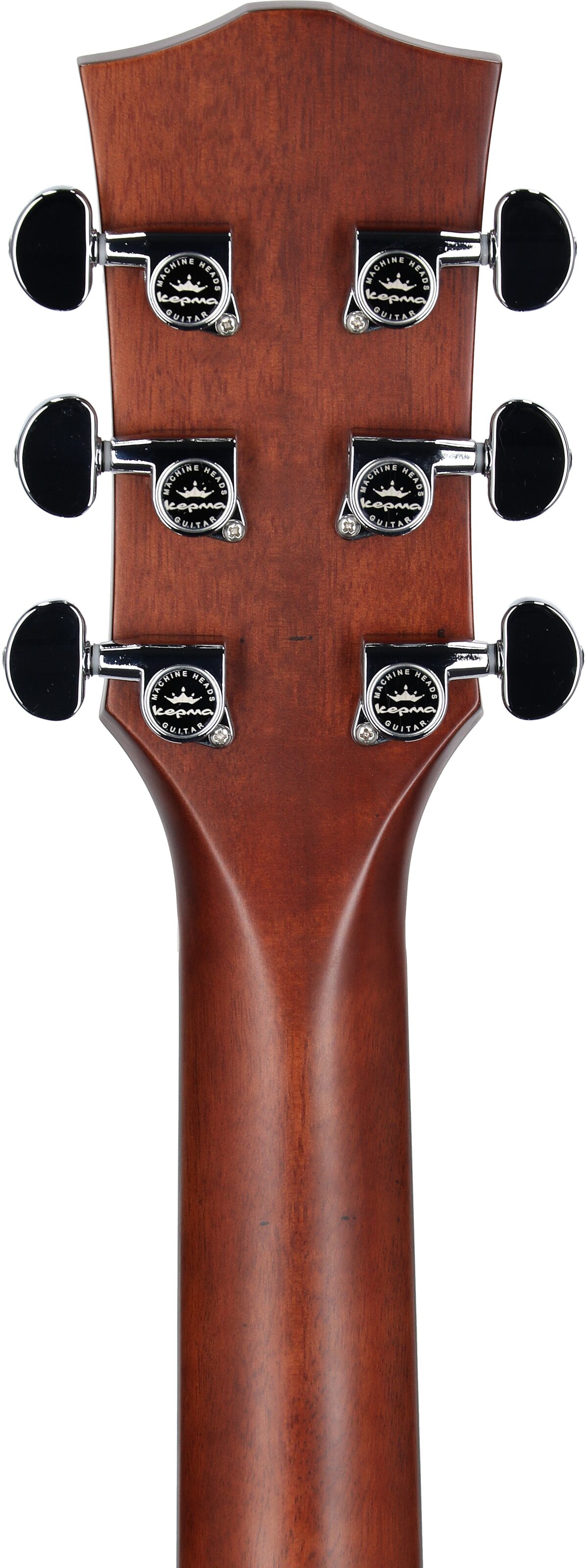 Kepma Elite Series GA2-232 Acoustic-Electric Guitar (with Gig Bag), Sunburst, Headstock Straight Back