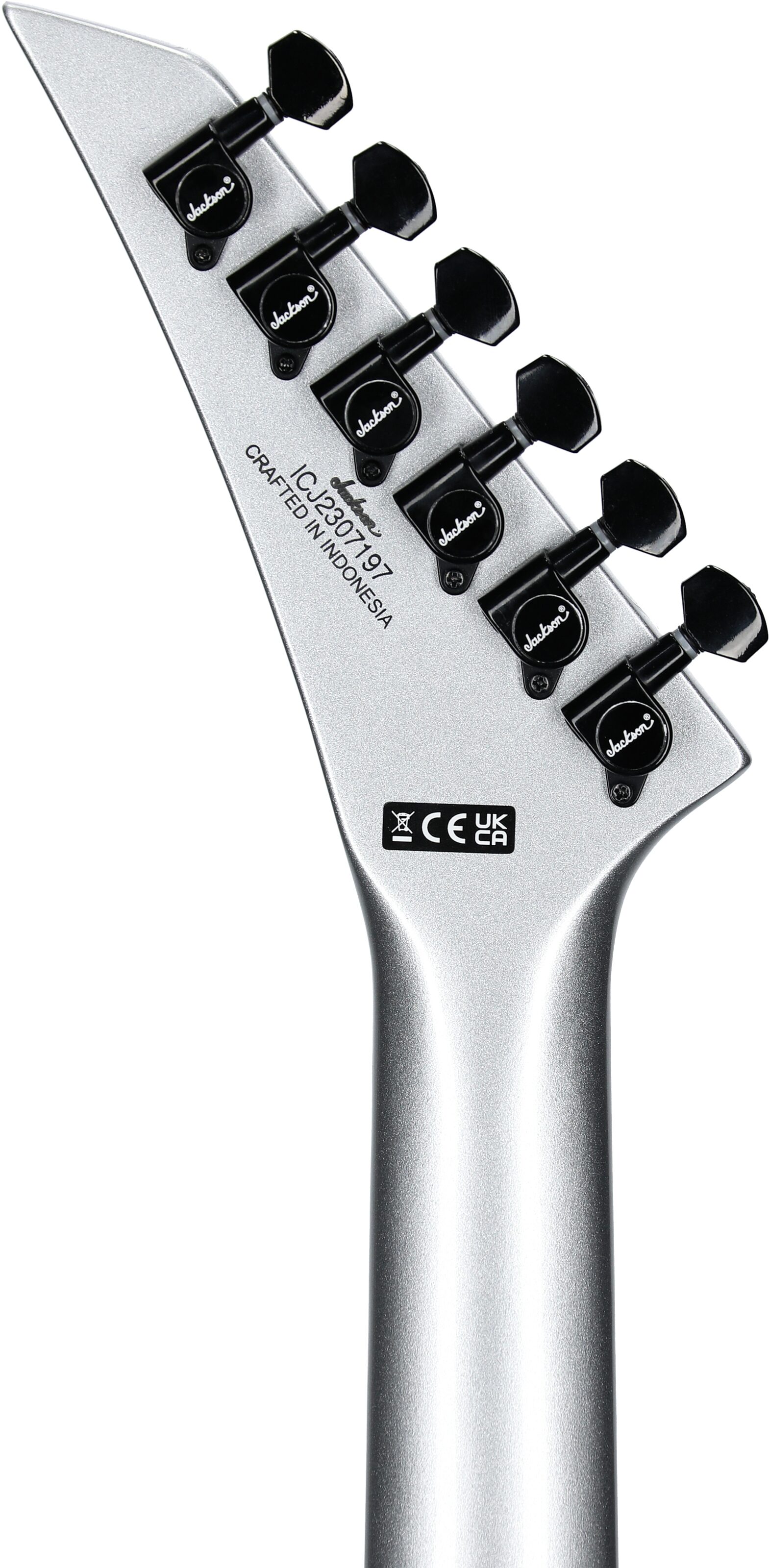 Jackson X Series Soloist SL3X DX Electric Guitar, Quicksilver, Headstock Straight Back