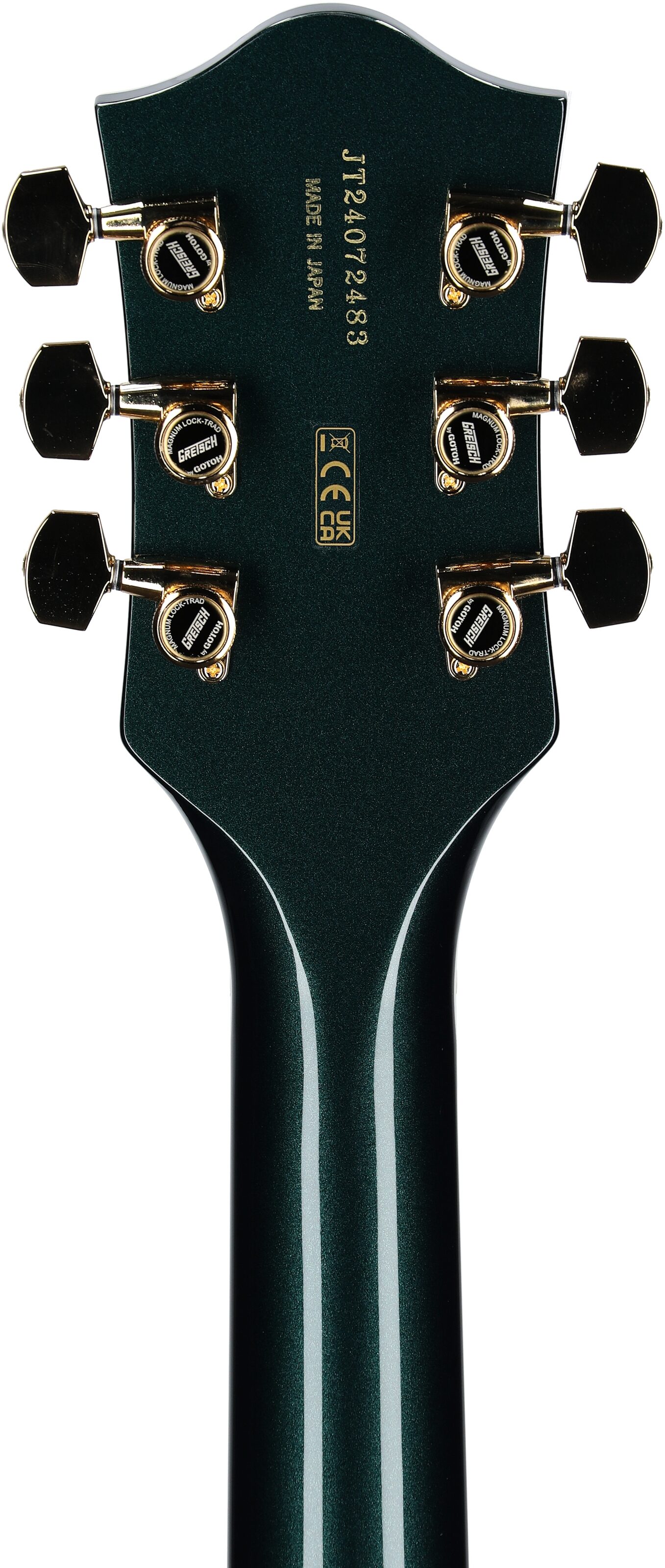 Gretsch Pro Collection Nashville Electric Guitar (with Case), Cadillac Green, Headstock Straight Back