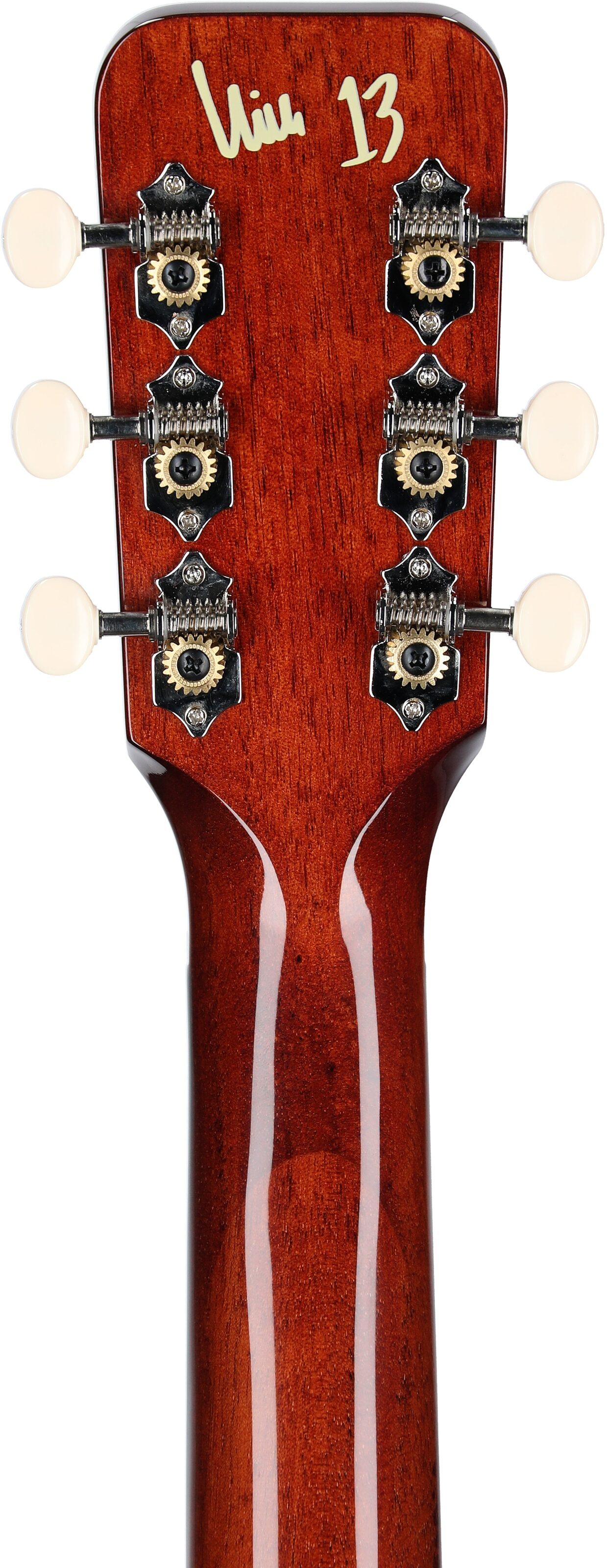 Gretsch Limited Edition Nick 13 Outlaw Heart Acoustic-Electric Guitar, Black, Headstock Straight Back