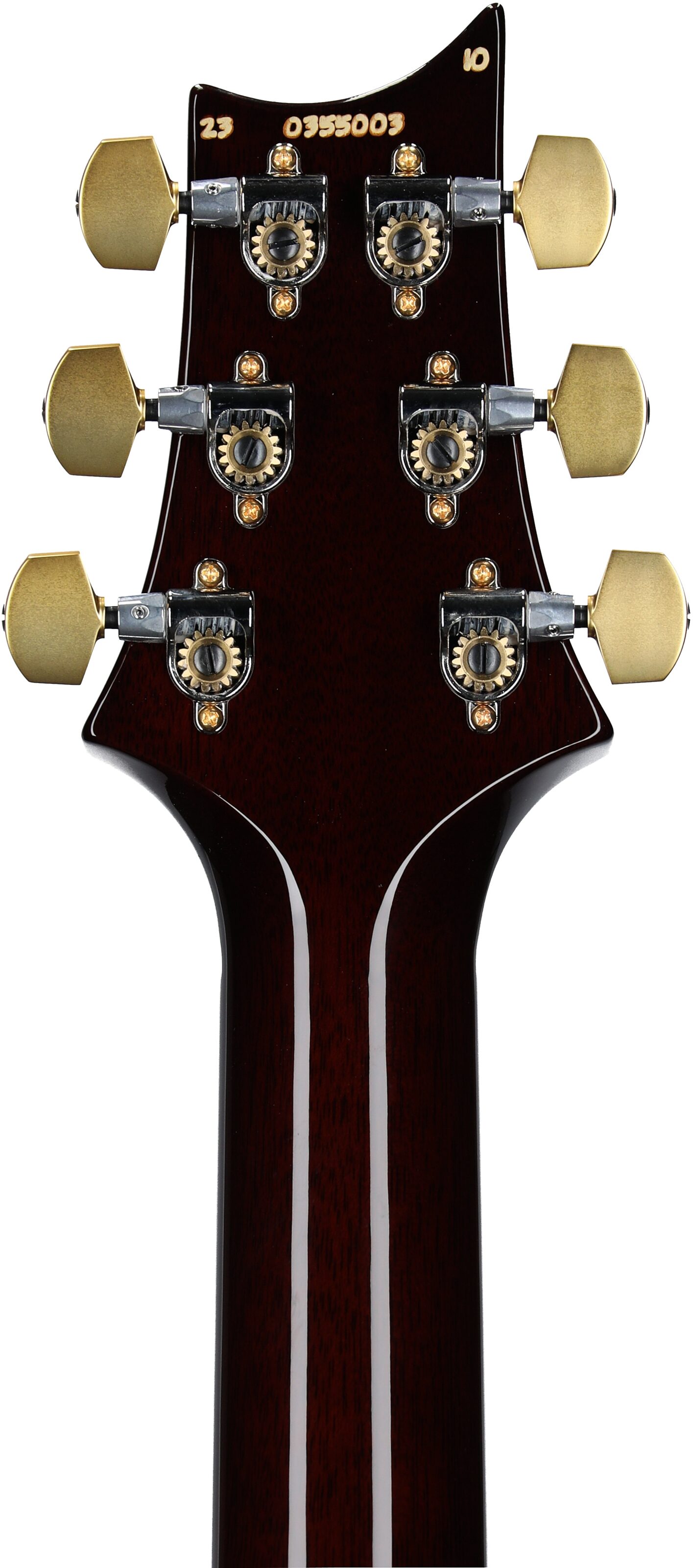 PRS Paul Reed Smith Custom 24-08 10-Top Electric Guitar (with Case), Orange Tiger, Headstock Straight Back