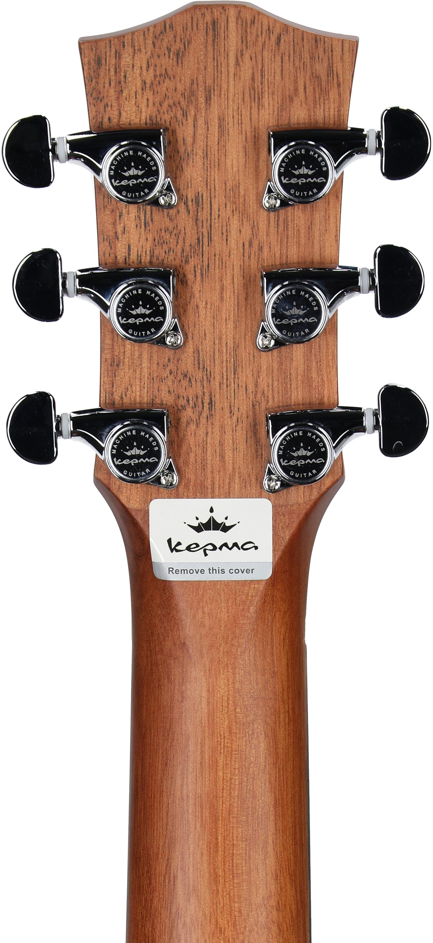 Kepma K3 Series M3-130 Mini Acoustic-Electric Guitar, Natural, Headstock Straight Back