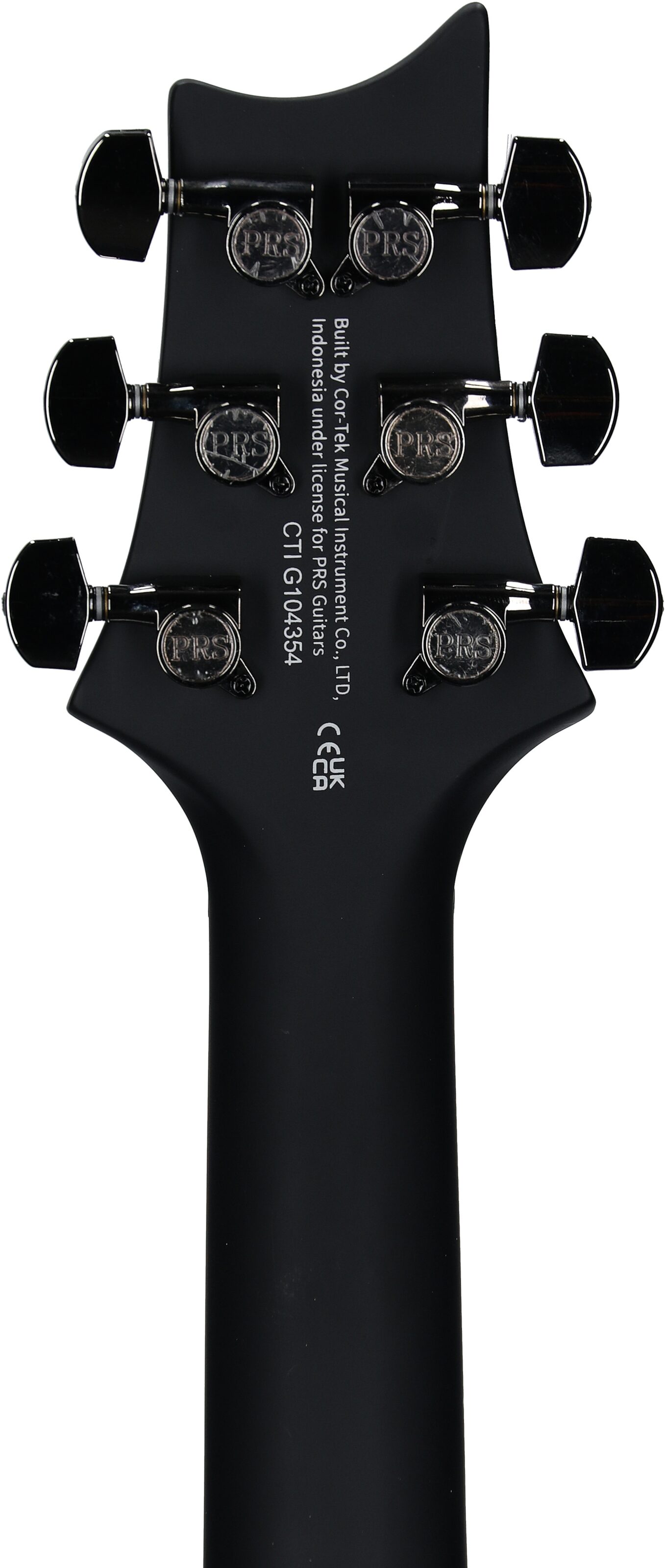 PRS Paul Reed Smith SE Custom 24-08 Electric Guitar, Burl Lake Blue Midnight Burst, Headstock Straight Back