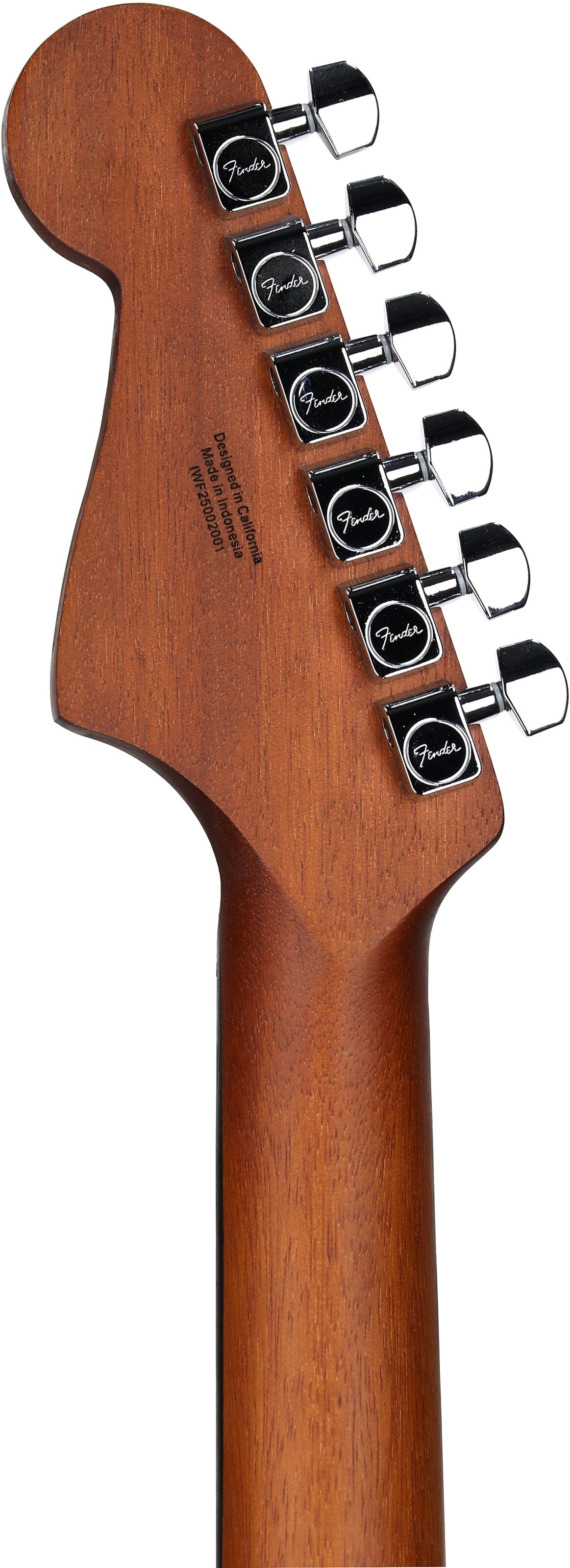 Fender Acoustasonic Standard Jazzmaster Acoustic-Electric Guitar, Honey Burst, Headstock Straight Back