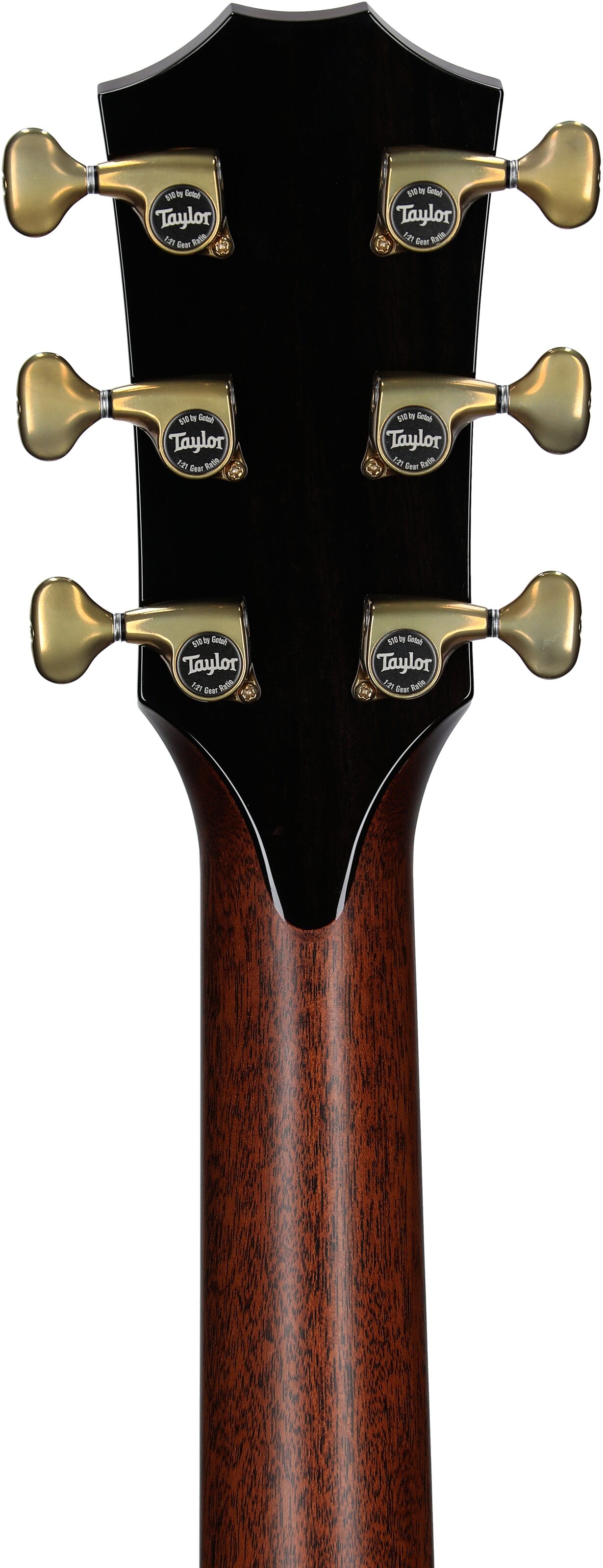 Taylor PS14ce Urban Ironbark Grand Auditorium Acoustic-Electric Guitar (with Case), Shaded Edgeburst, Headstock Straight Back