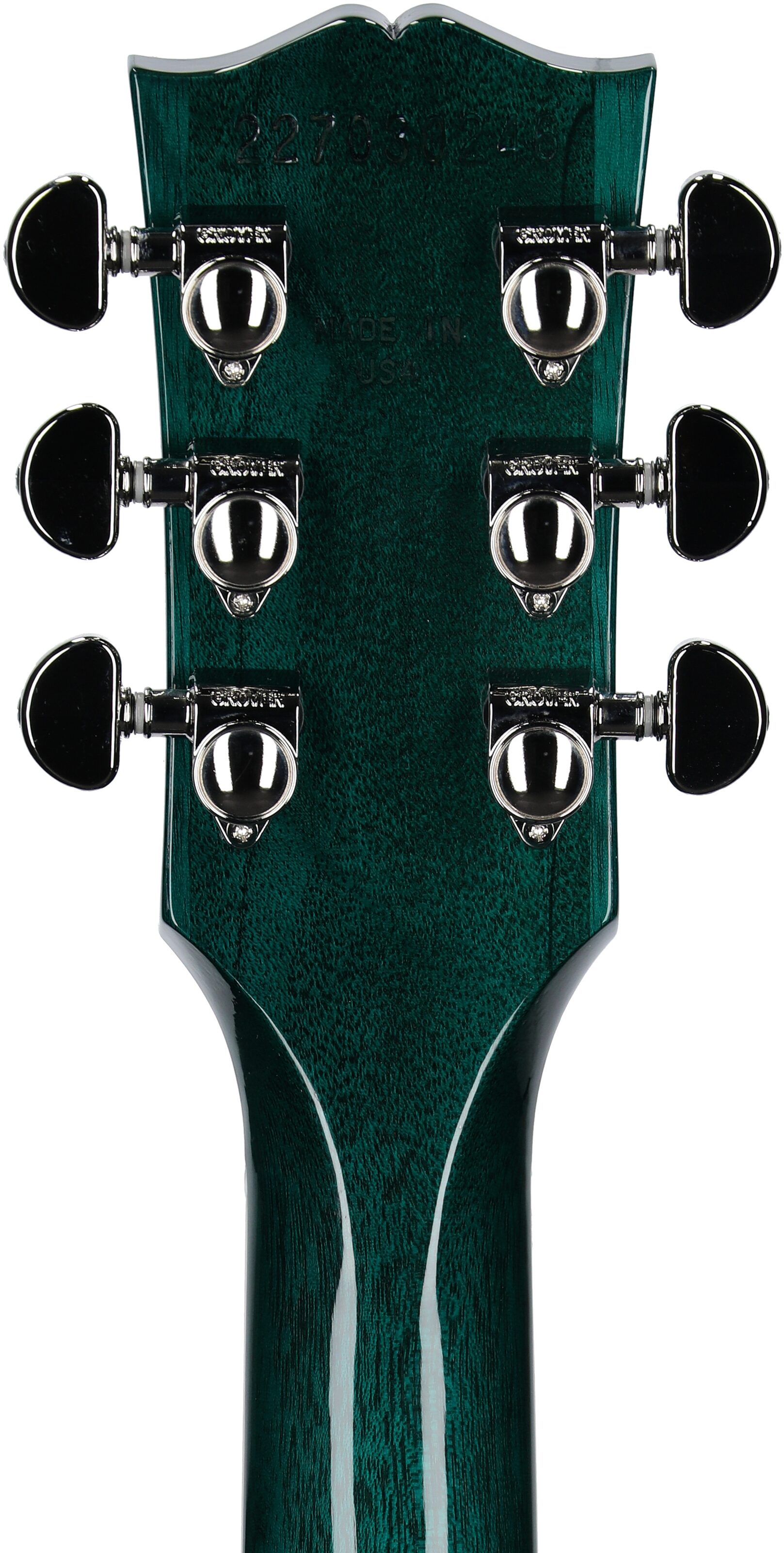 Gibson Exclusive Les Paul Standard 60s AAA Electric Guitar, Quilted Ocean Water, Headstock Straight Back