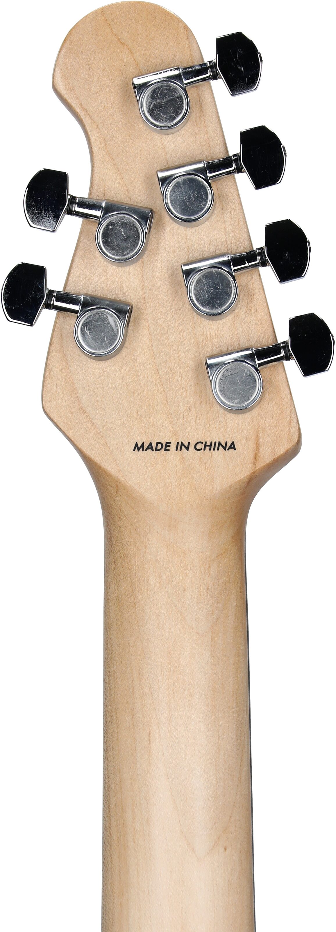 Sterling Intro Series Cutlass HSS Electric Guitar, Sunset Orange, Headstock Straight Back