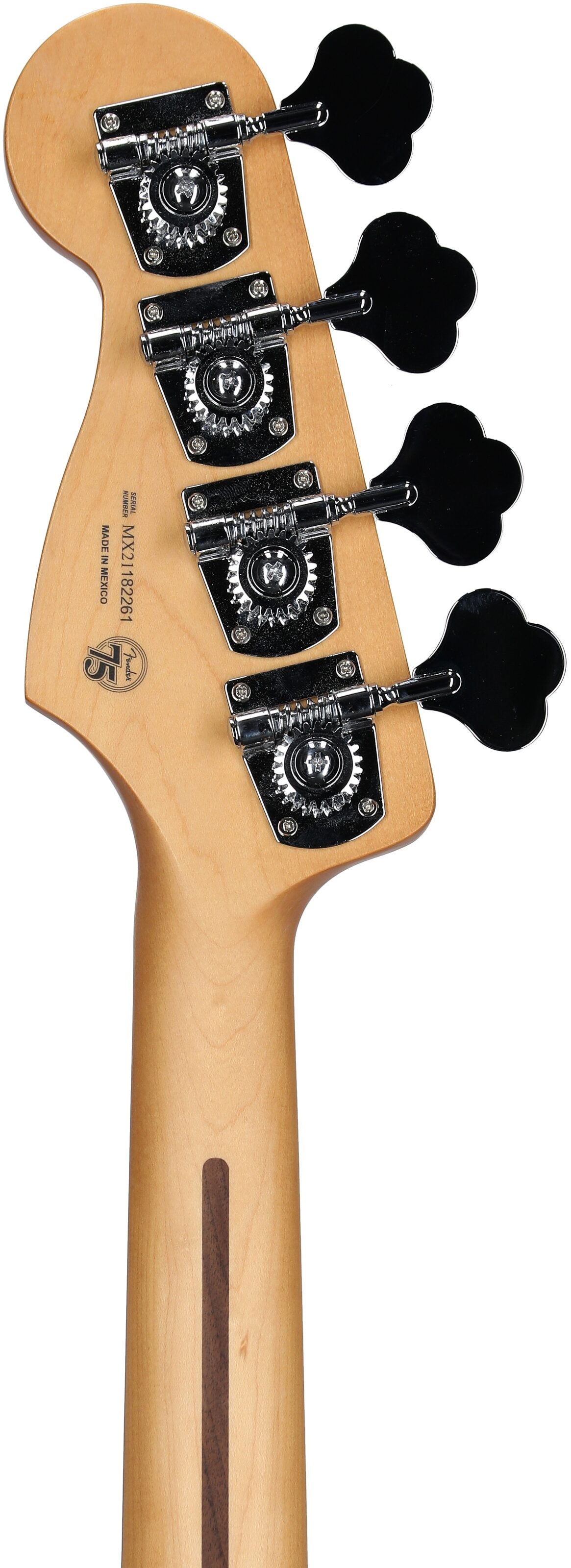 Fender Player Plus Jazz Electric Bass, Pau Ferro Fingerboard (with Gig Bag), 3-Color Sunburst, USED, Scratch and Dent, Headstock Straight Back