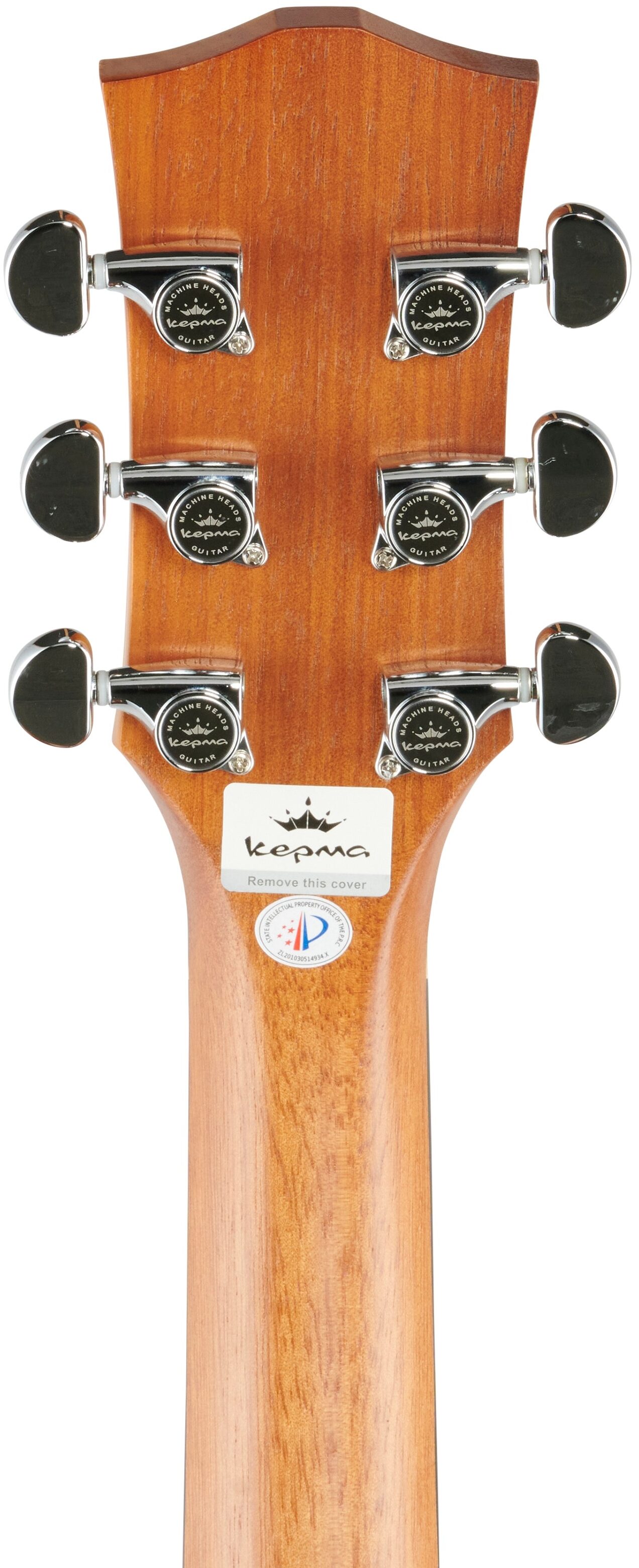 Kepma K3 Series GA3-130 Acoustic Guitar, Natural Matte, Headstock Straight Back