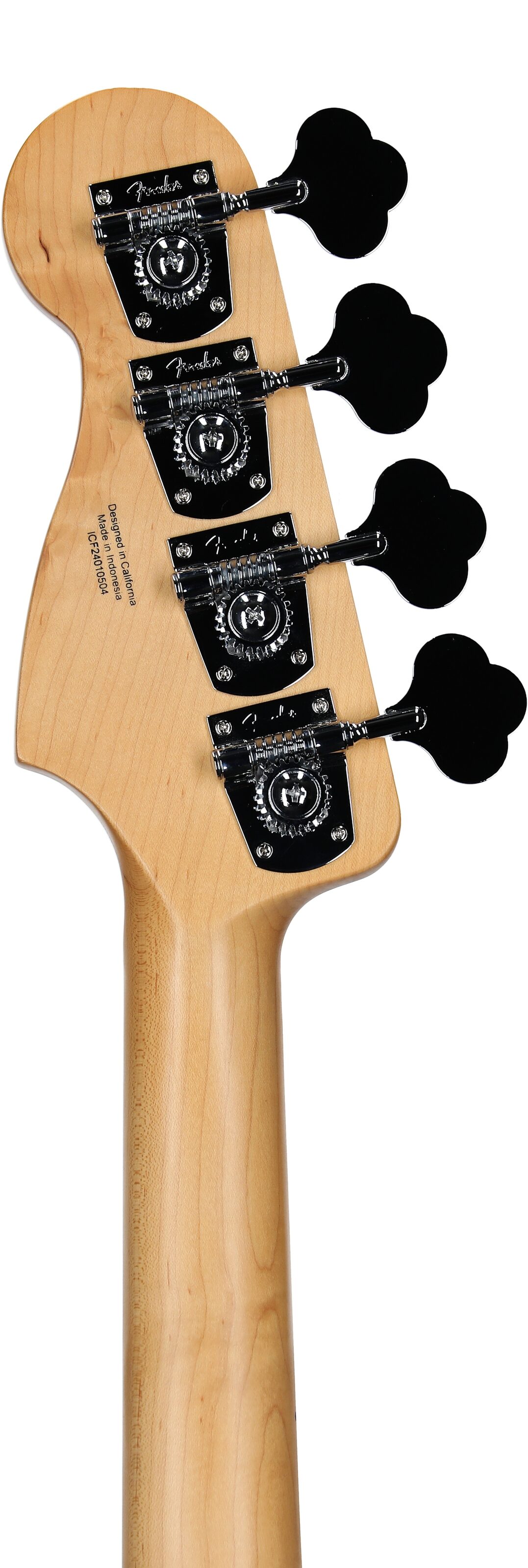 Fender Standard Precision Bass Guitar, Maple Fingerboard, Olympic White, Headstock Straight Back