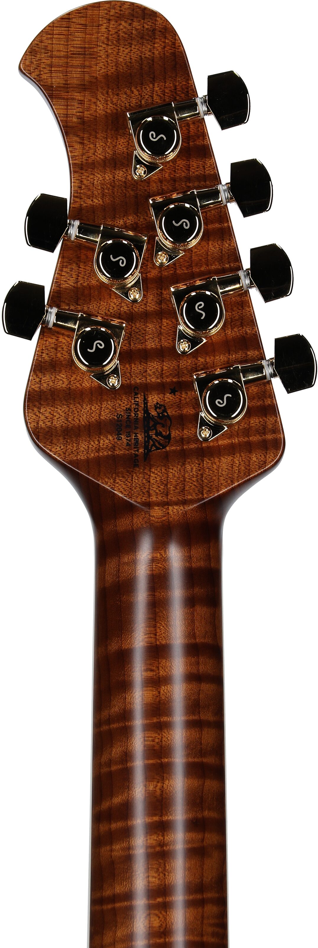 Ernie Ball Music Man StingRay II Cory Wong Deluxe Electric Guitar, Pearl White, Headstock Straight Back