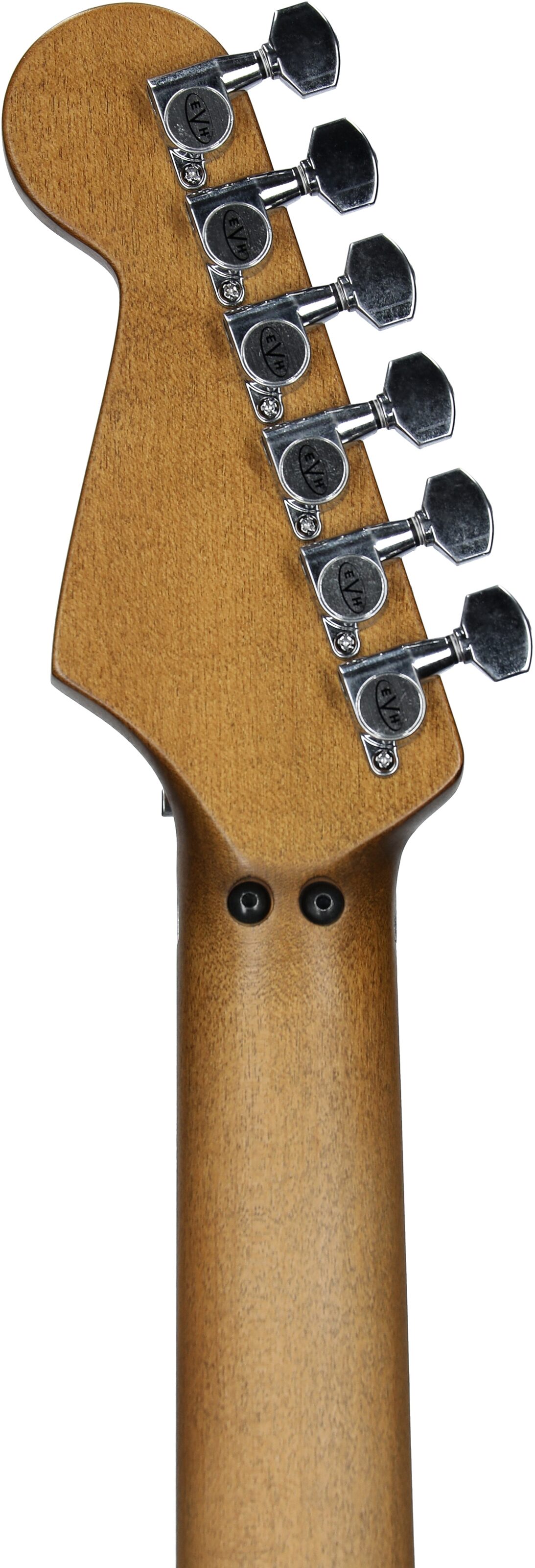 EVH Eddie Van Halen Frankenstein Relic Series Electric Guitar (with Gig Bag), Silverburst, Headstock Straight Back