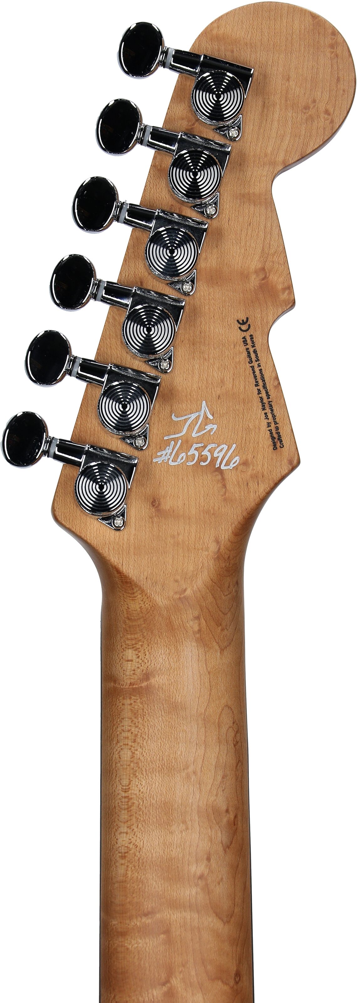 Reverend Double Agent OG Electric Guitar, Left-Handed, Chronic Blue Burst, Headstock Straight Back