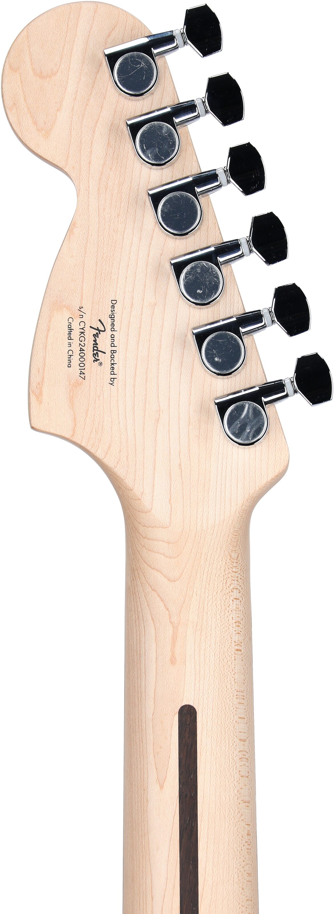 Squier Affinity Stratocaster Junior HSS Electric Guitar, Laurel Fingerboard, 3-Color Sunburst, Headstock Straight Back
