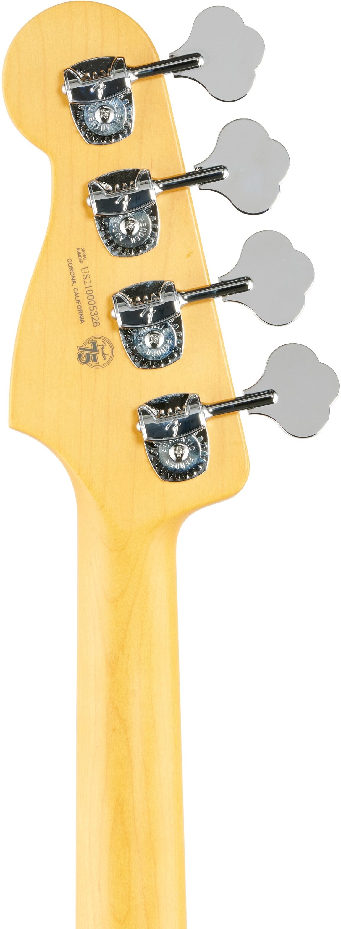 Fender American Pro II Precision Electric Bass, Rosewood Fingerboard (with Case), Mercury, Headstock Straight Back