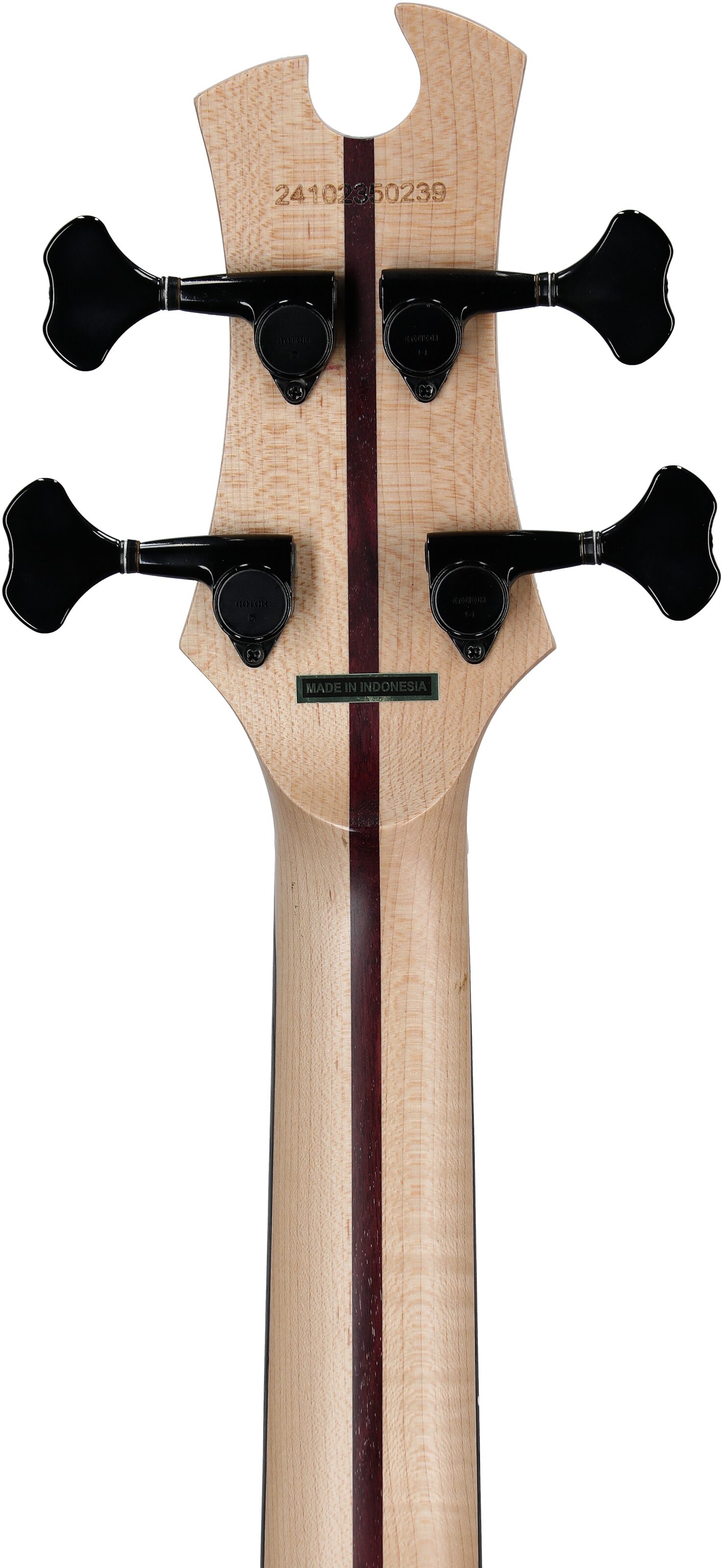 Tobias Growler IV Premium Electric Bass (with Gig Bag), Black Pearl, Headstock Straight Back