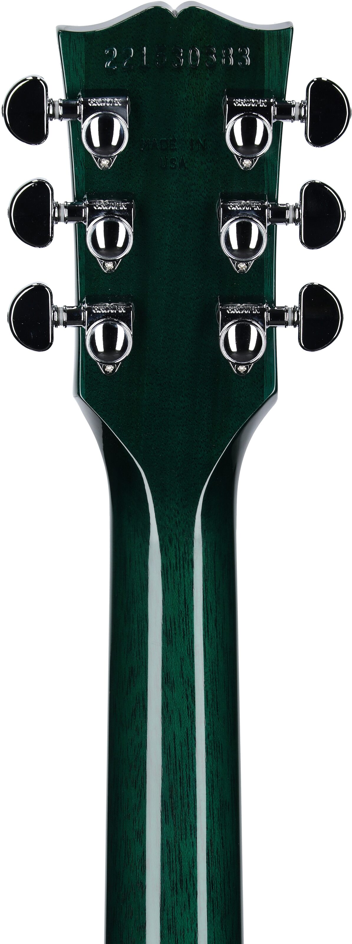 Gibson SG Standard Custom Color Electric Guitar (with Soft Case), Transparent Teal, Headstock Straight Back