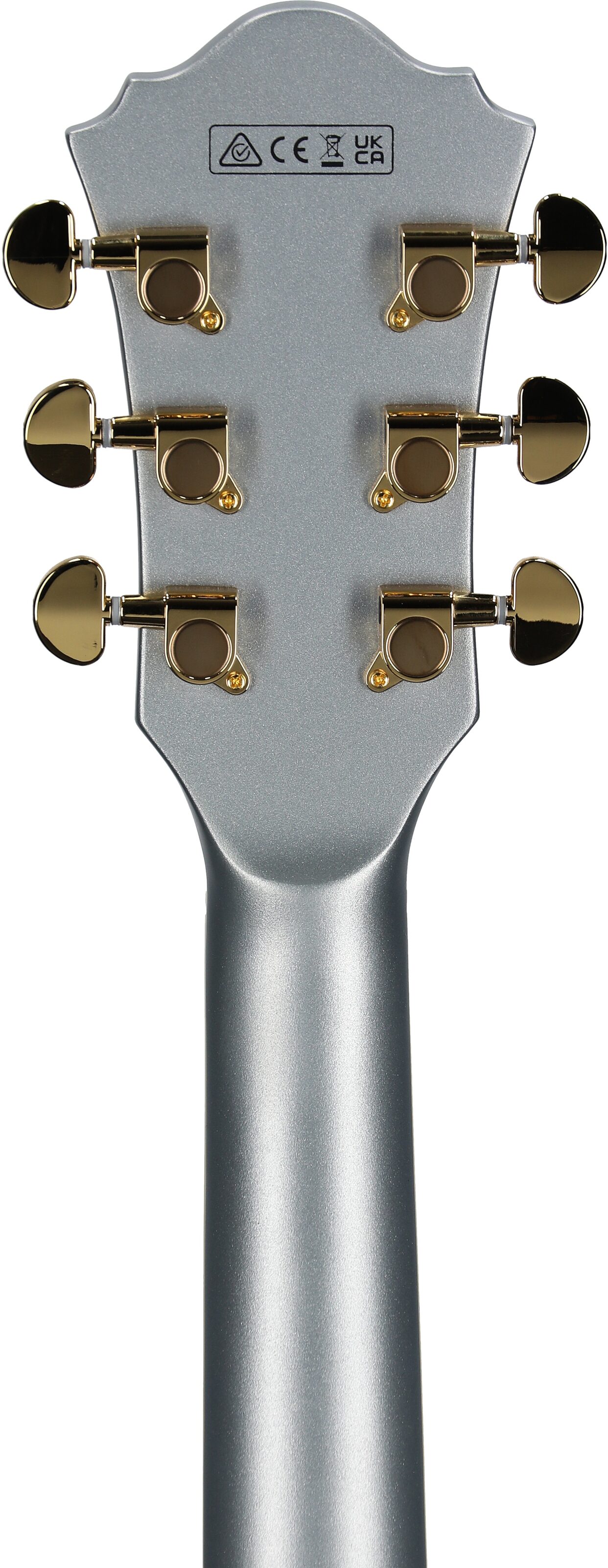 Ibanez AS73G Artcore Semi-Hollowbody Electric Guitar, Moonstone Silver Flat, Headstock Straight Back