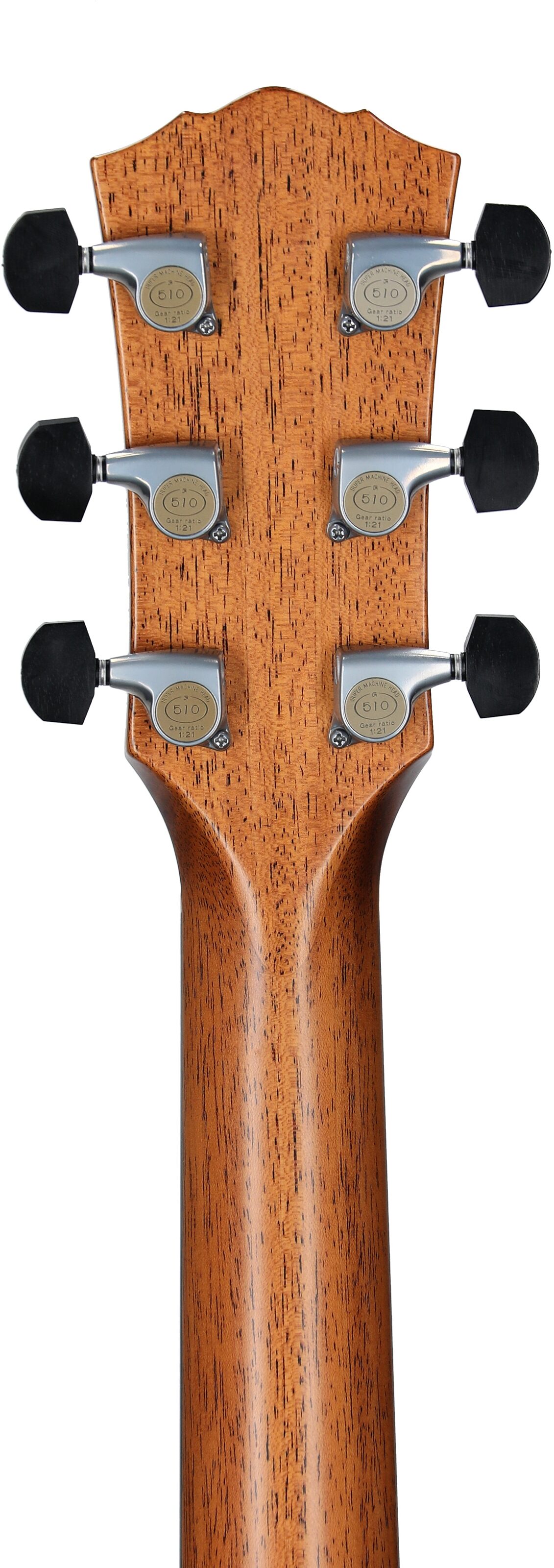 Taylor Gold Label 814e Koa Acoustic-Electric Guitar (with Case), Golden Brown Sunburst, Headstock Straight Back