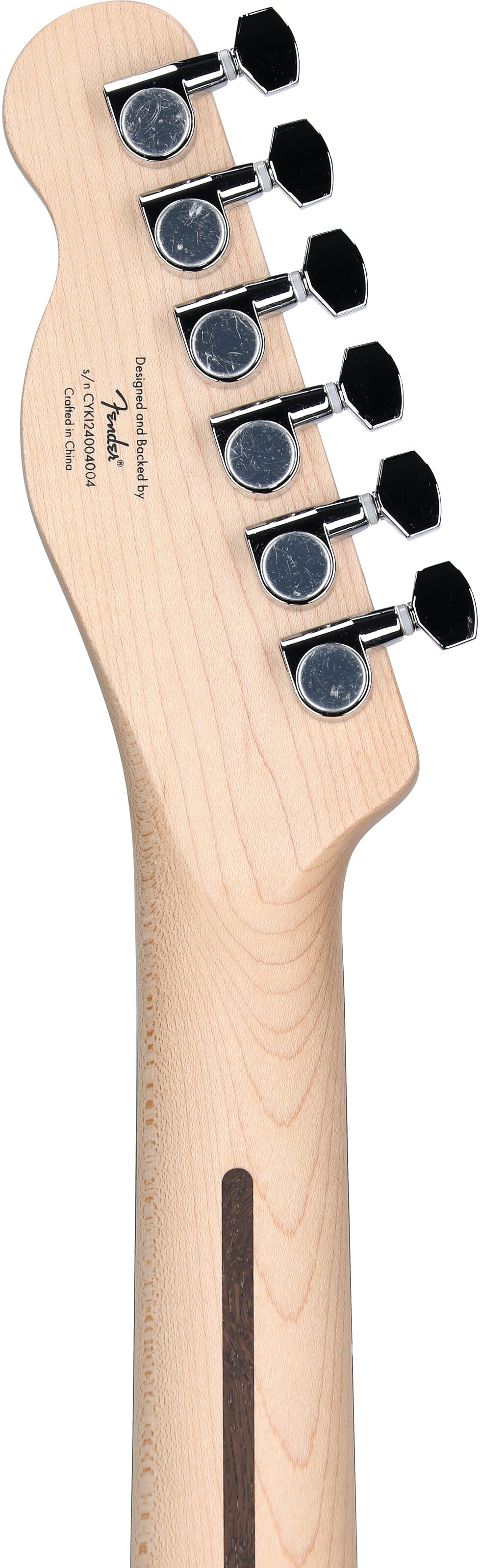 Squier Affinity Telecaster FMT SH Electric Guitar, with Laurel Fingerboard, Crimson Red Transparent, Headstock Straight Back