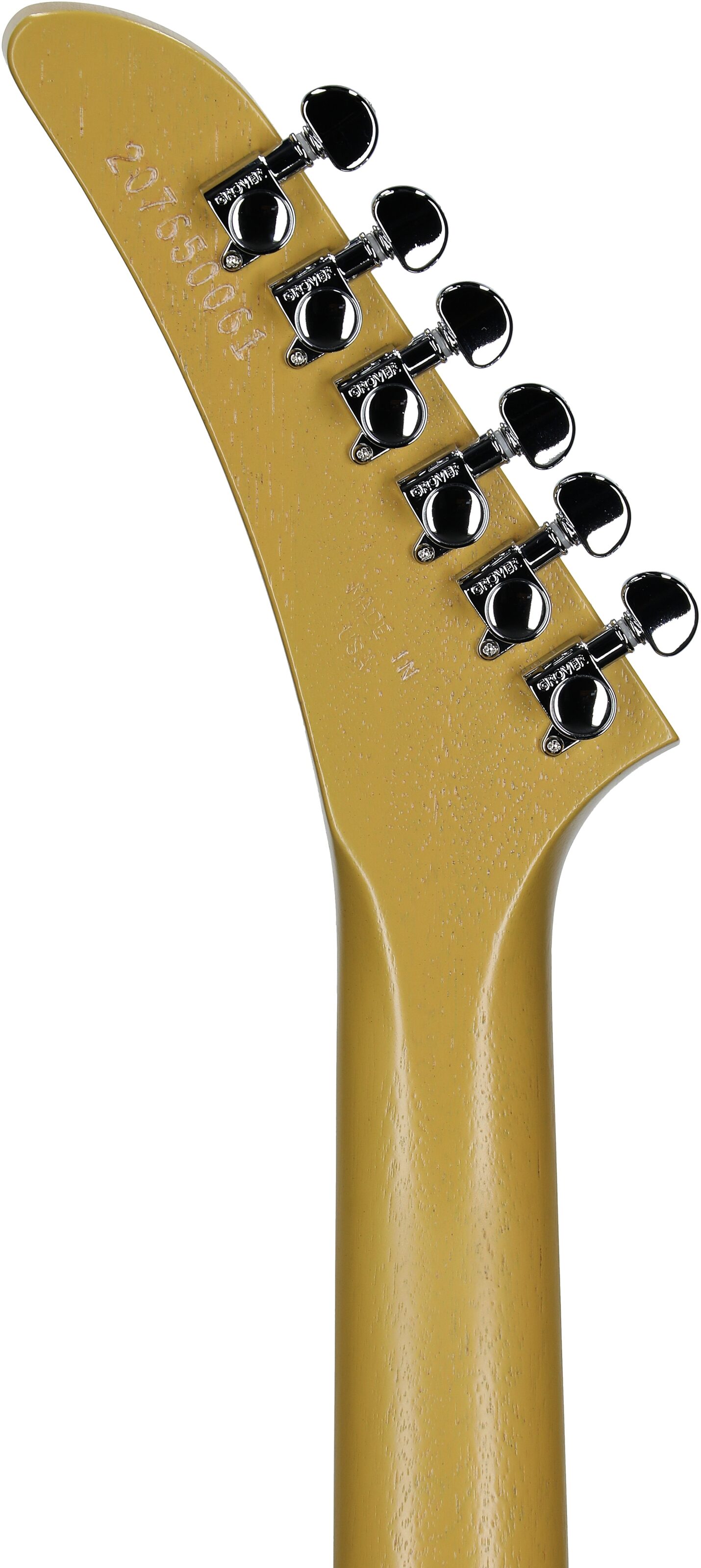 Gibson Victory Electric Guitar (with Case), TV Yellow Satin, Headstock Straight Back