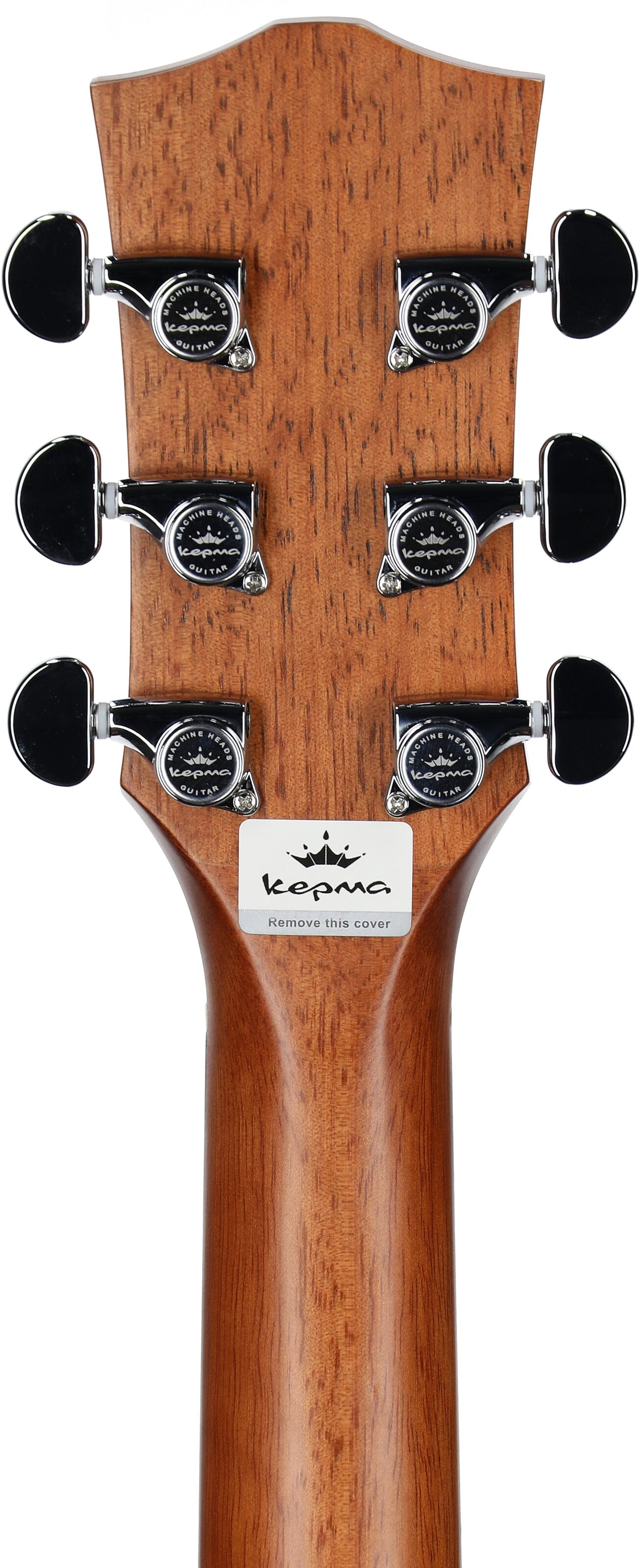 Kepma K3 Series GA3-130 Acoustic-Electric Guitar, Walnut Matte, with AcoustiFex K-10 Pickup, Headstock Straight Back