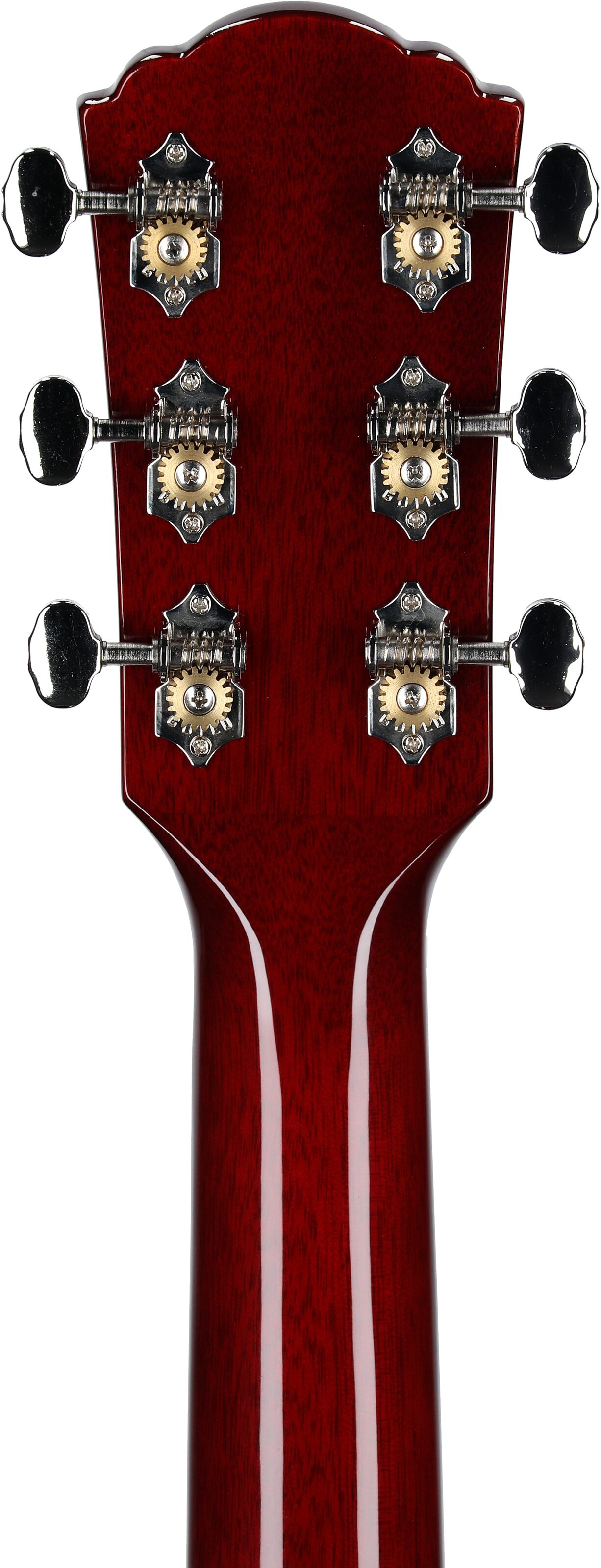 Guild DS-240 Dreadnought Acoustic Guitar, Wine Red, Headstock Straight Back