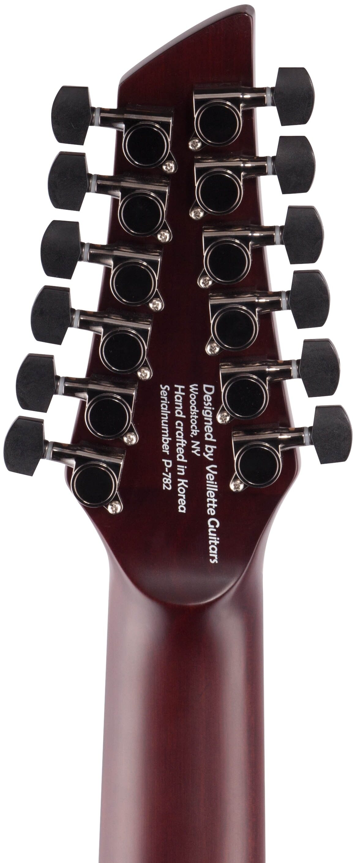 Veillette Avante Gryphon High-Tuned 12-String Acoustic Guitar, Tobacco Burst, Headstock Straight Back
