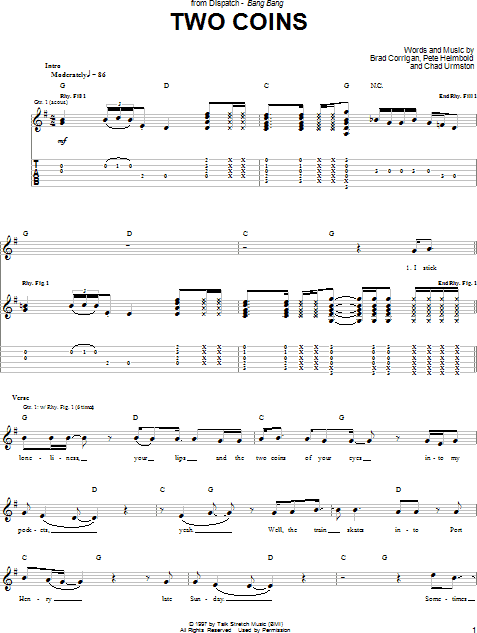 Two Coins - Guitar TAB | zZounds