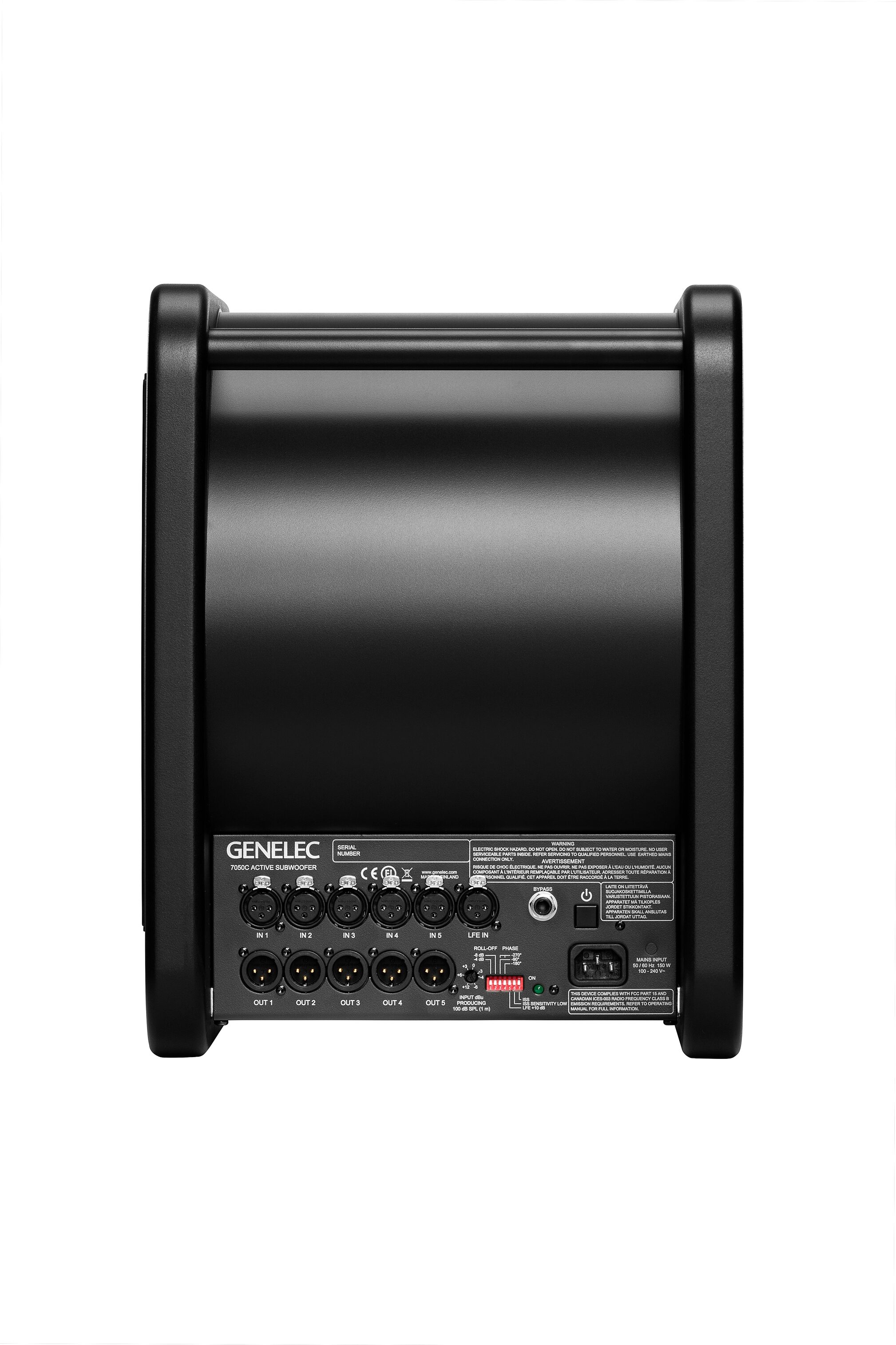 Genelec 7050C Active Studio Subwoofer, Main Control Panel