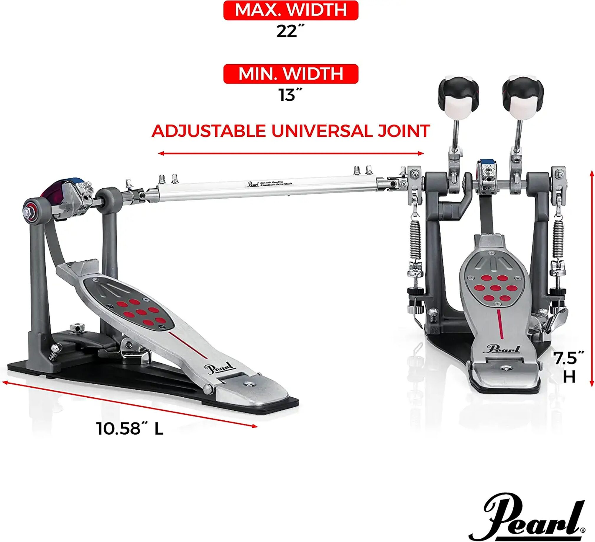 pearl Drum Pedal P-2052C ツインペダル - 打楽器