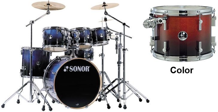Sonor Force Special Edition 6-Piece Drum Shell Kit, Amber Fade
