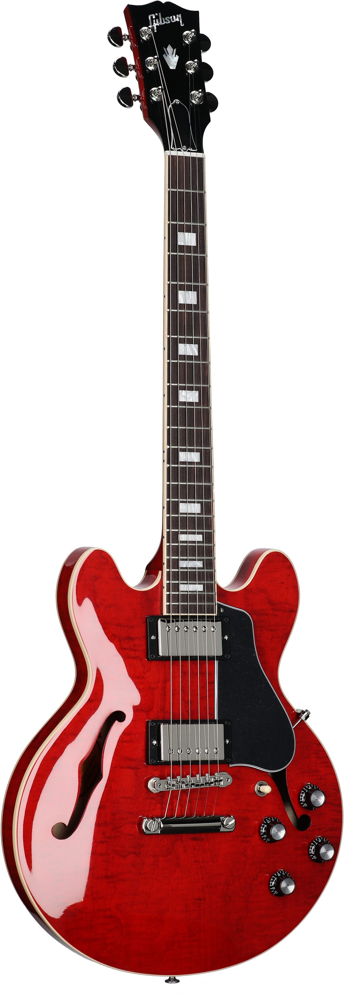 Gibson ES-339 Figured Electric Guitar (with Case), '60s Cherry, Serial Number 224320095, Body Left Front