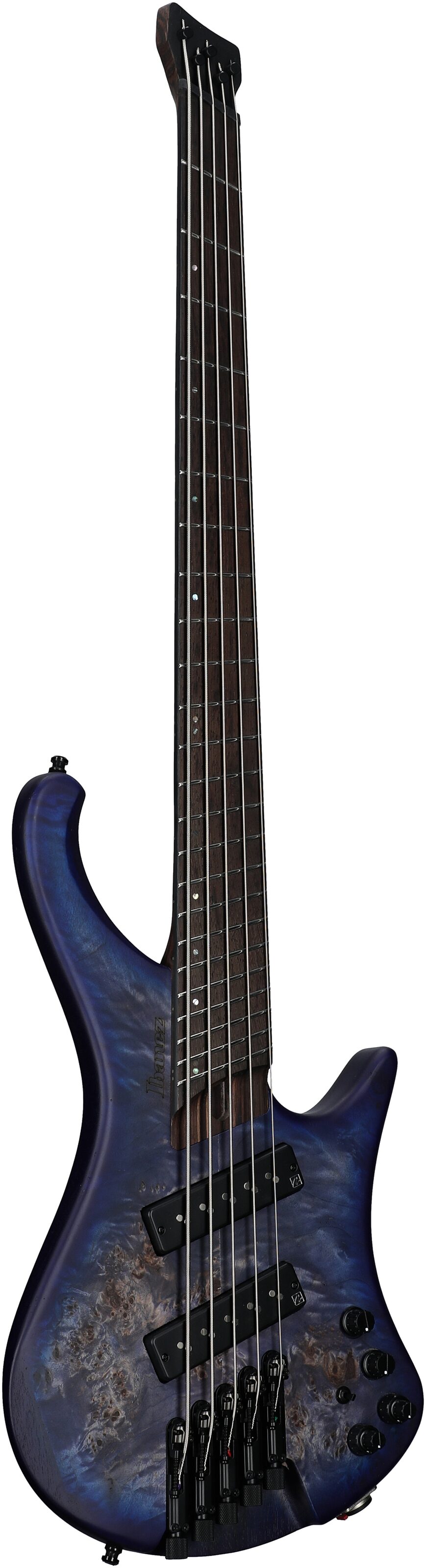 Ibanez EHB1505MS Bass Guitar, 5-String (with Gig Bag), Pacific Blue Burst, Serial Number 211P01I221008010, Body Left Front