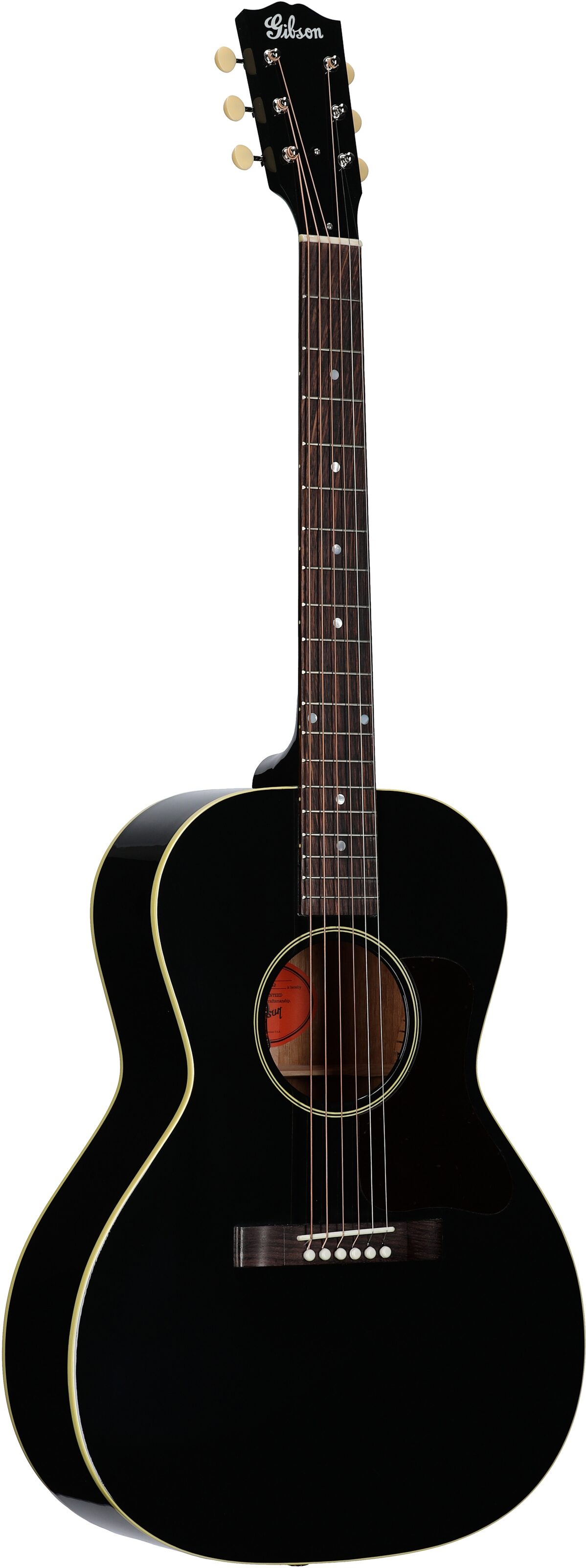 Gibson L-00 Original Acoustic-Electric Guitar (with Case), Ebony, Serial Number 22193052, Body Left Front