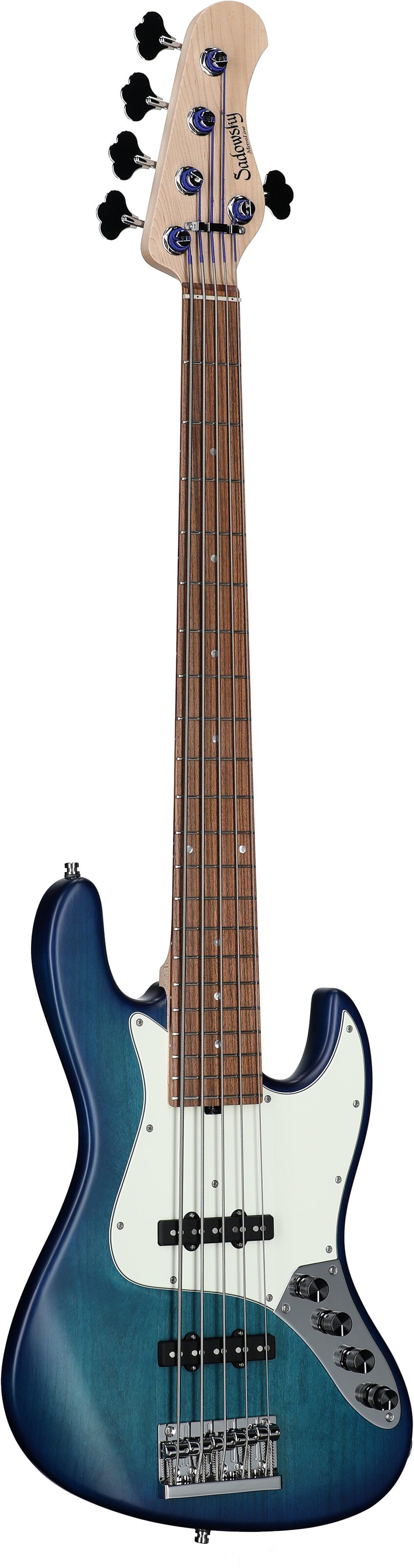 Sadowsky MetroLine 21-fret Vintage J/J Bass, 5-String (with Gig Bag), Bora Burst, Serial Number SML G 003233-23, Body Left Front
