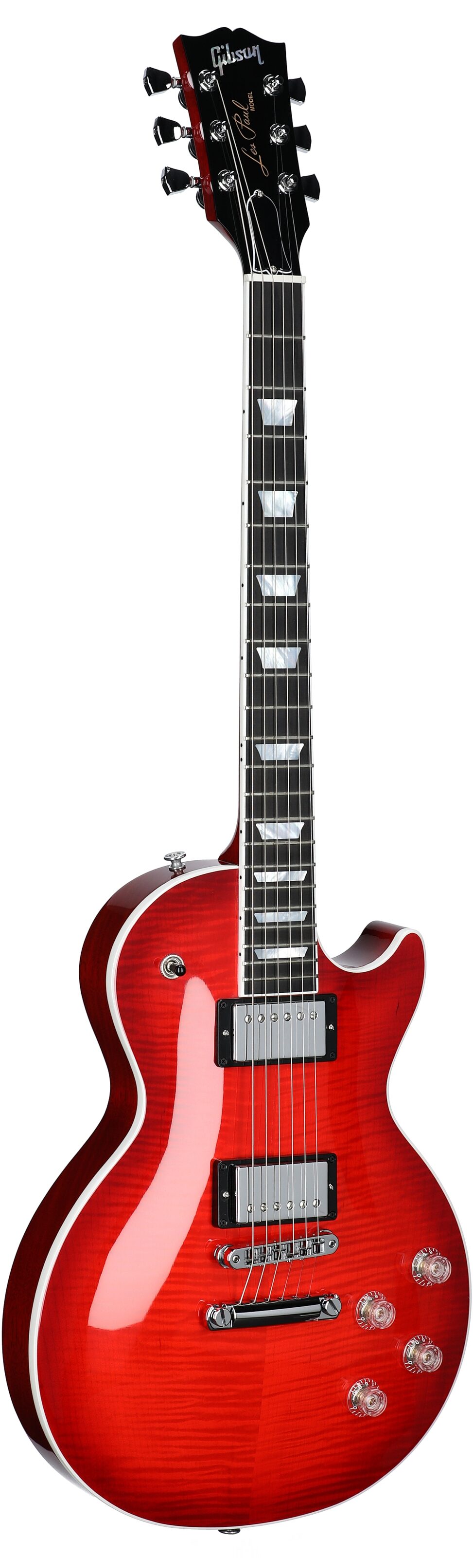 Gibson Les Paul Modern Figured AAA Electric Guitar (with Case), Cherry Burst, Serial Number 222930292, Body Left Front