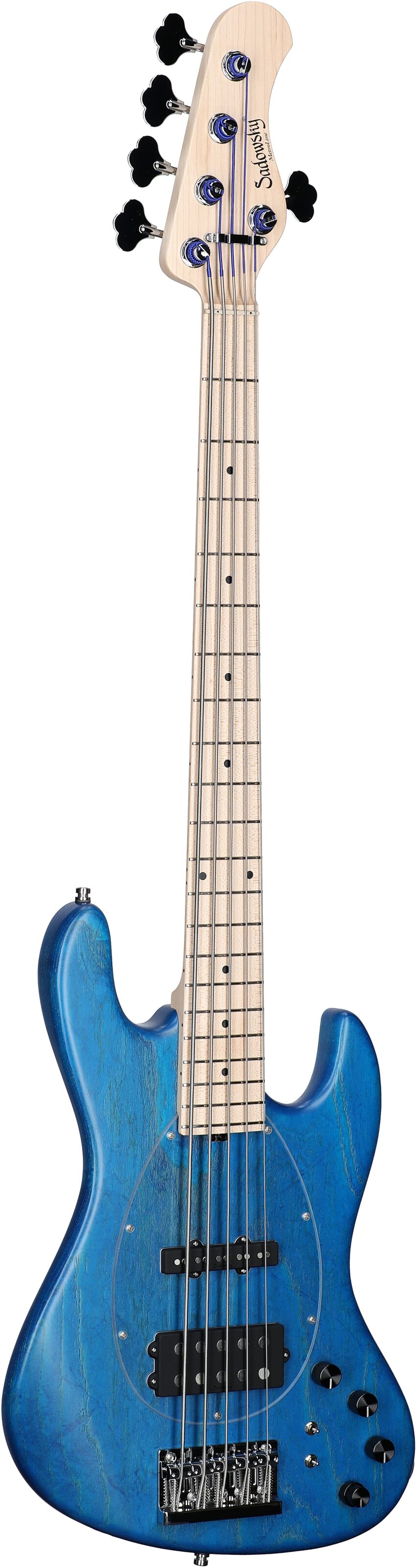 Sadowsky MetroLine 21-Fret Vintage M/J Bass, 5-String (with Gig Bag), Ocean Blue, Serial Number SML M 003564-23, Body Left Front