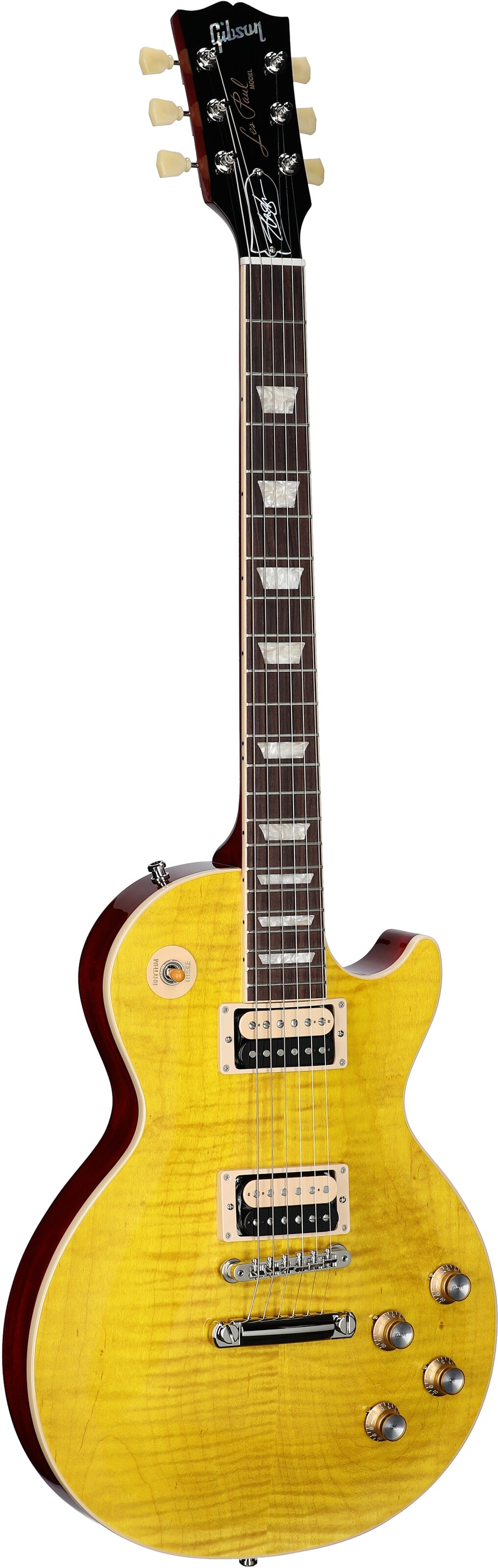 Gibson Slash Les Paul Standard Electric Guitar (with Case), Appetite Amber, Serial Number 212440178, Body Left Front
