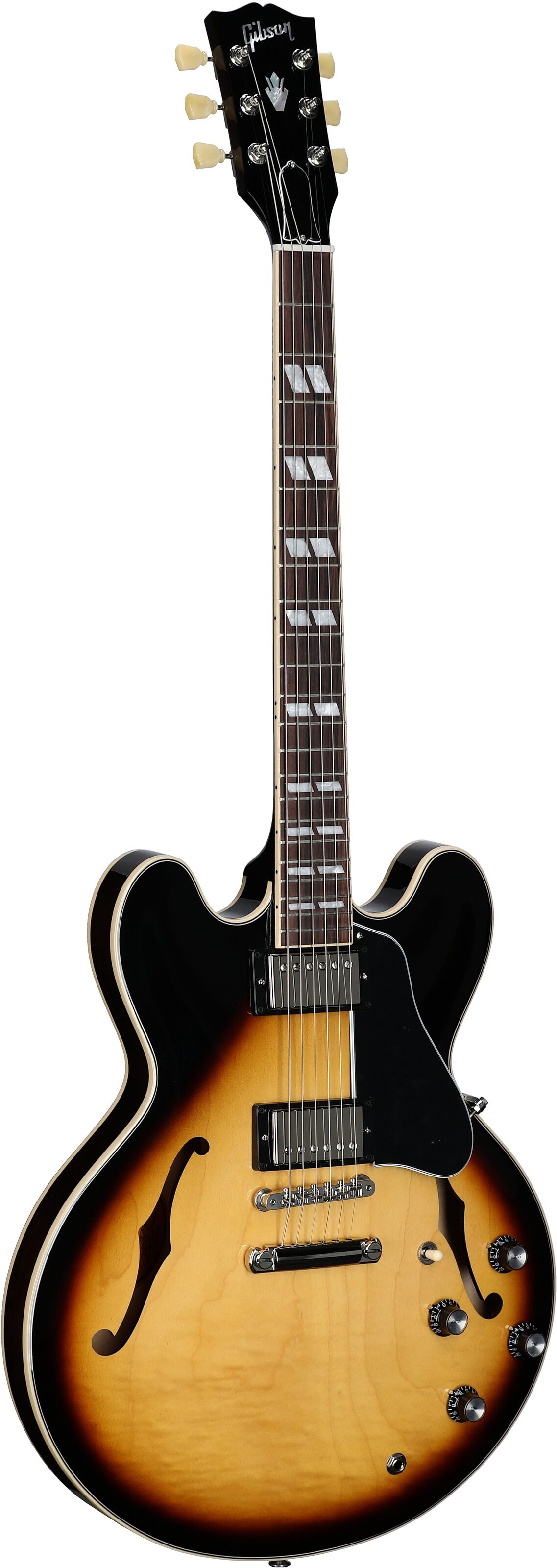 Gibson ES-345 Electric Guitar (with Case), Vintage Burst, Serial Number 212040264, Body Left Front