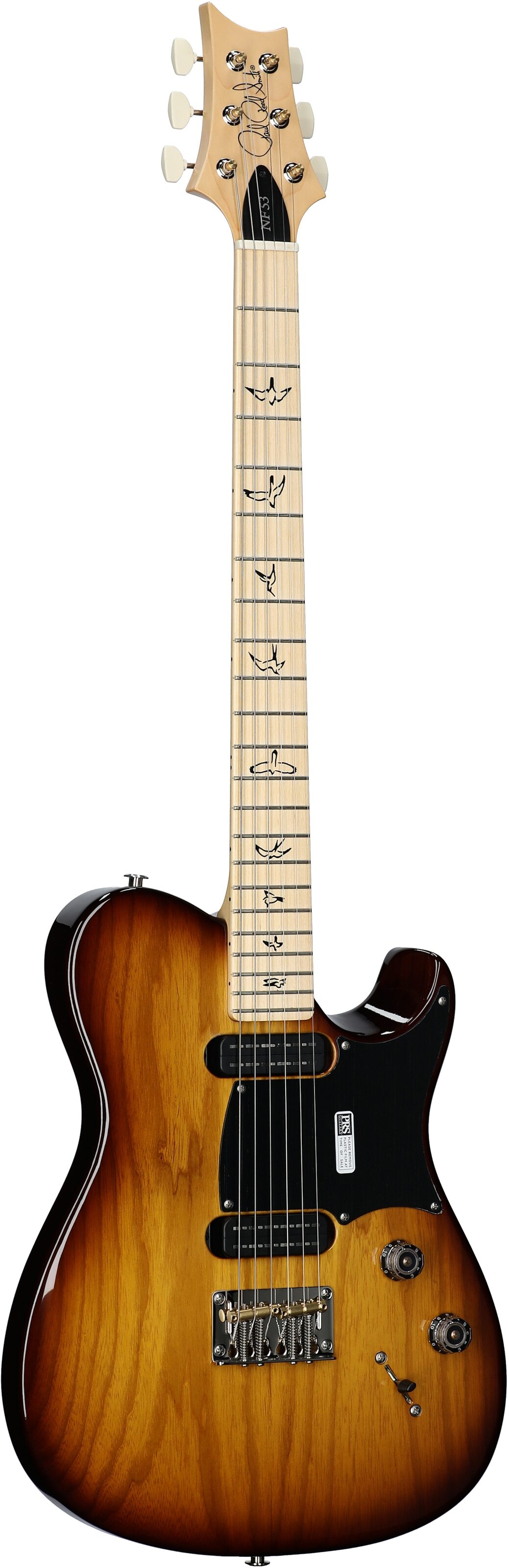 PRS Paul Reed Smith NF 53 Electric Guitar (with Gig Bag), Tobacco Sunburst, Serial Number 0389749, Body Left Front