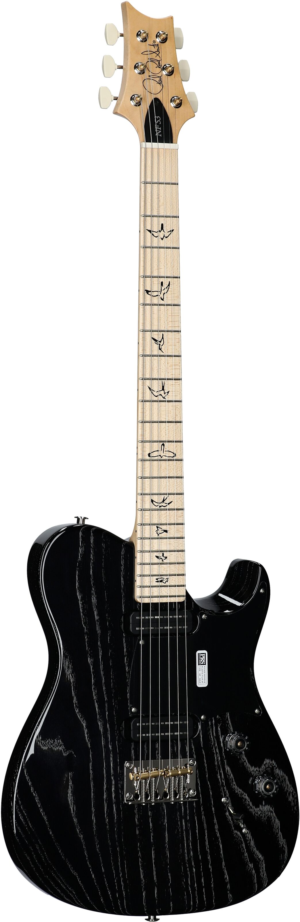 PRS Paul Reed Smith NF 53 Electric Guitar (with Gig Bag), Black Doghair, Serial Number 0390854, Body Left Front