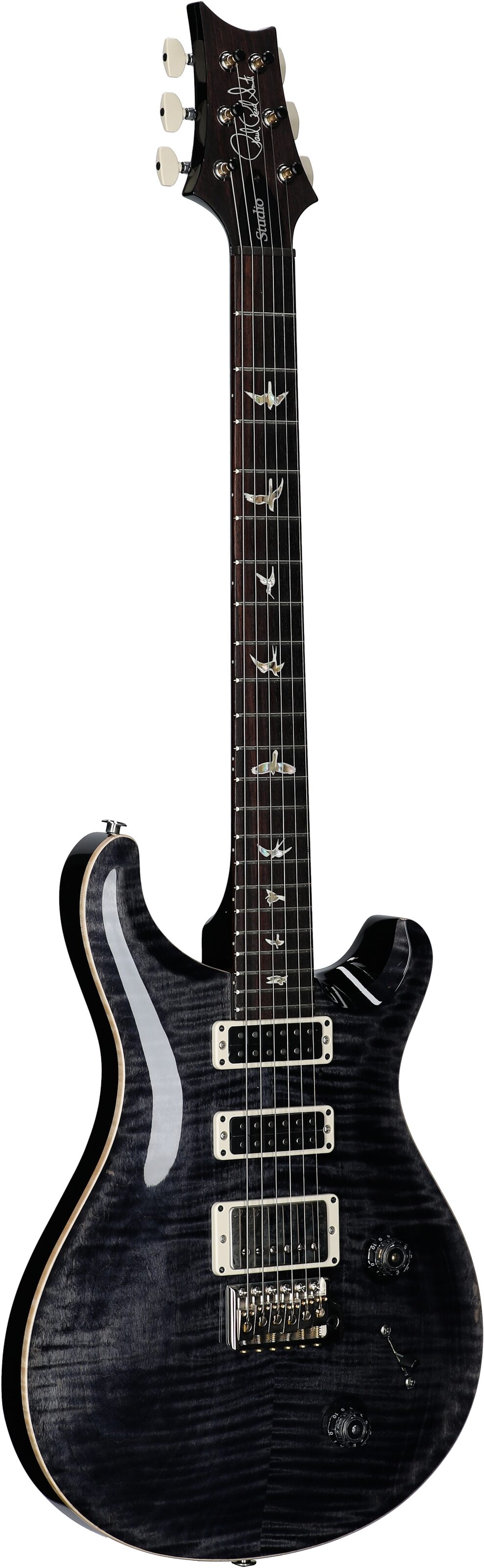 PRS Paul Reed Smith Studio Electric Guitar (with Case), Gray Black, Serial Number 0387363, Body Left Front