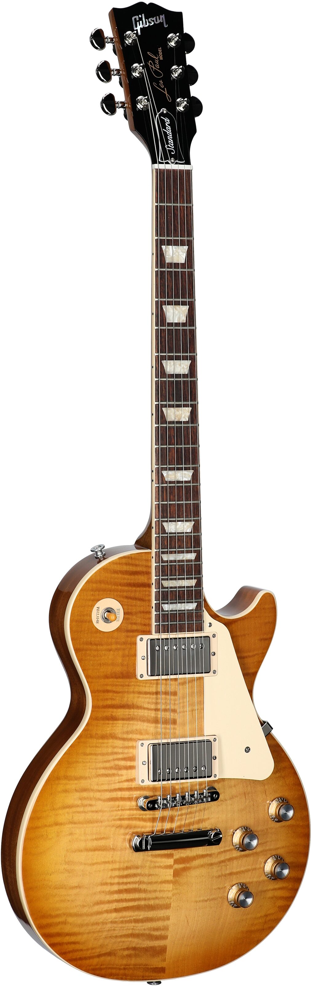 Gibson Exclusive Les Paul Standard '60s AAA Top Electric Guitar (with Case), Dirty Lemon, Serial Number 223240282, Body Left Front