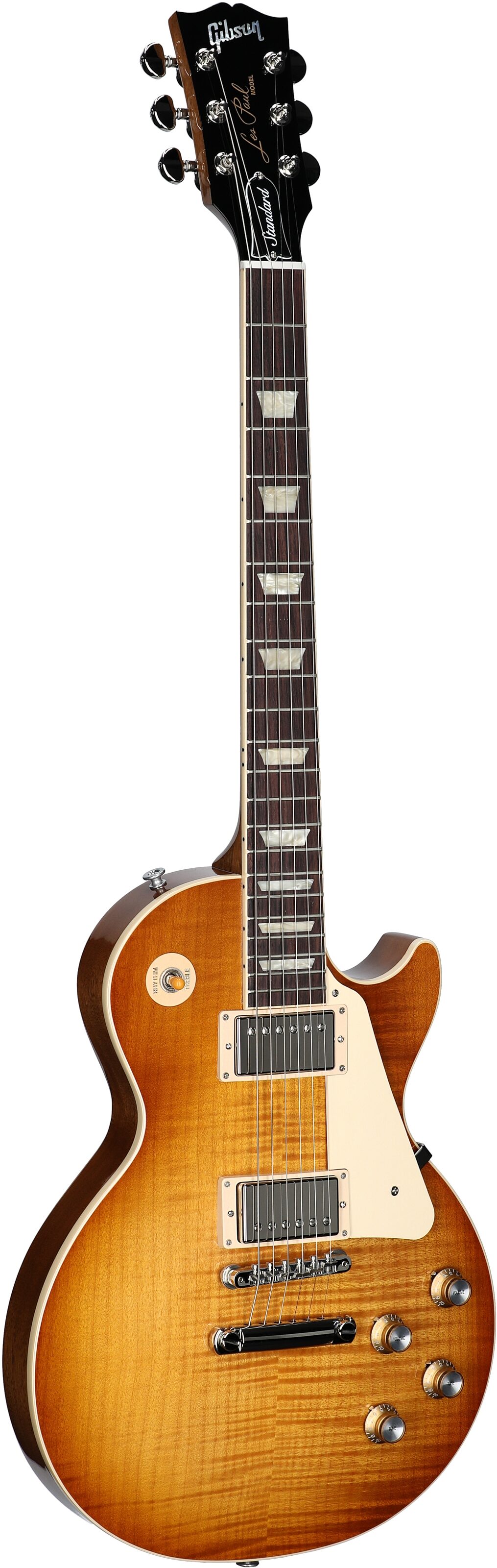 Gibson Exclusive Les Paul Standard '60s AAA Top Electric Guitar (with Case), Dirty Lemon, Serial Number 210140070, Body Left Front