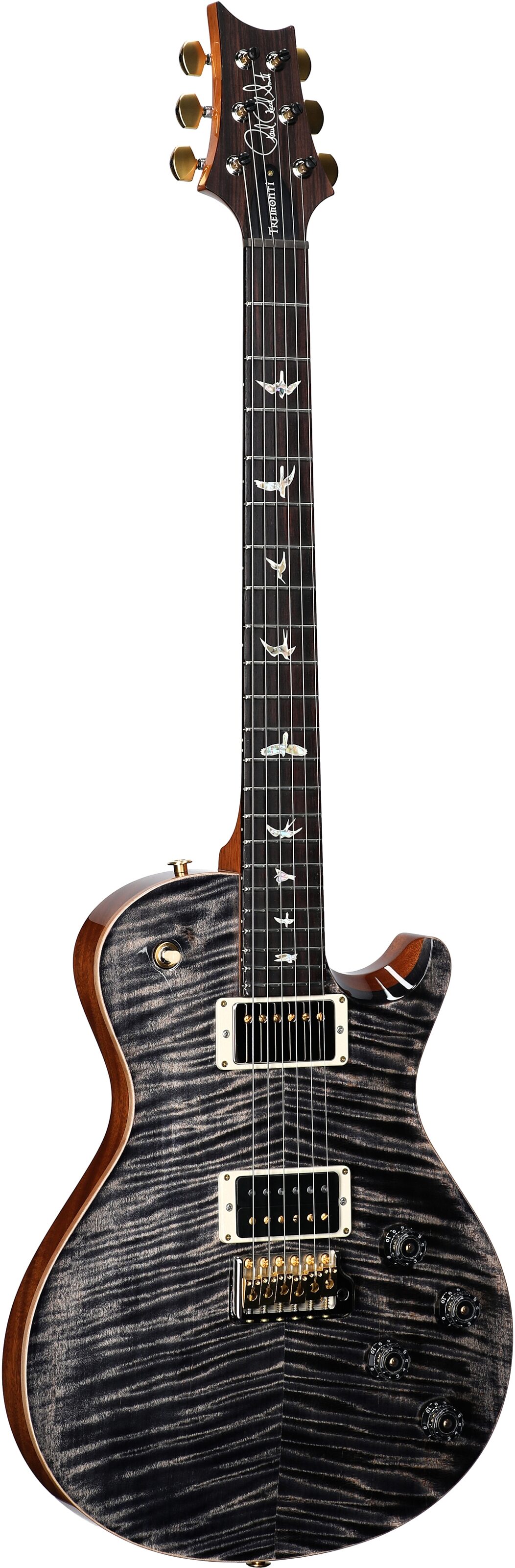 PRS Paul Reed Smith Tremonti 10-Top Electric Guitar (with Case), Charcoal, Serial Number 0394680, Body Left Front
