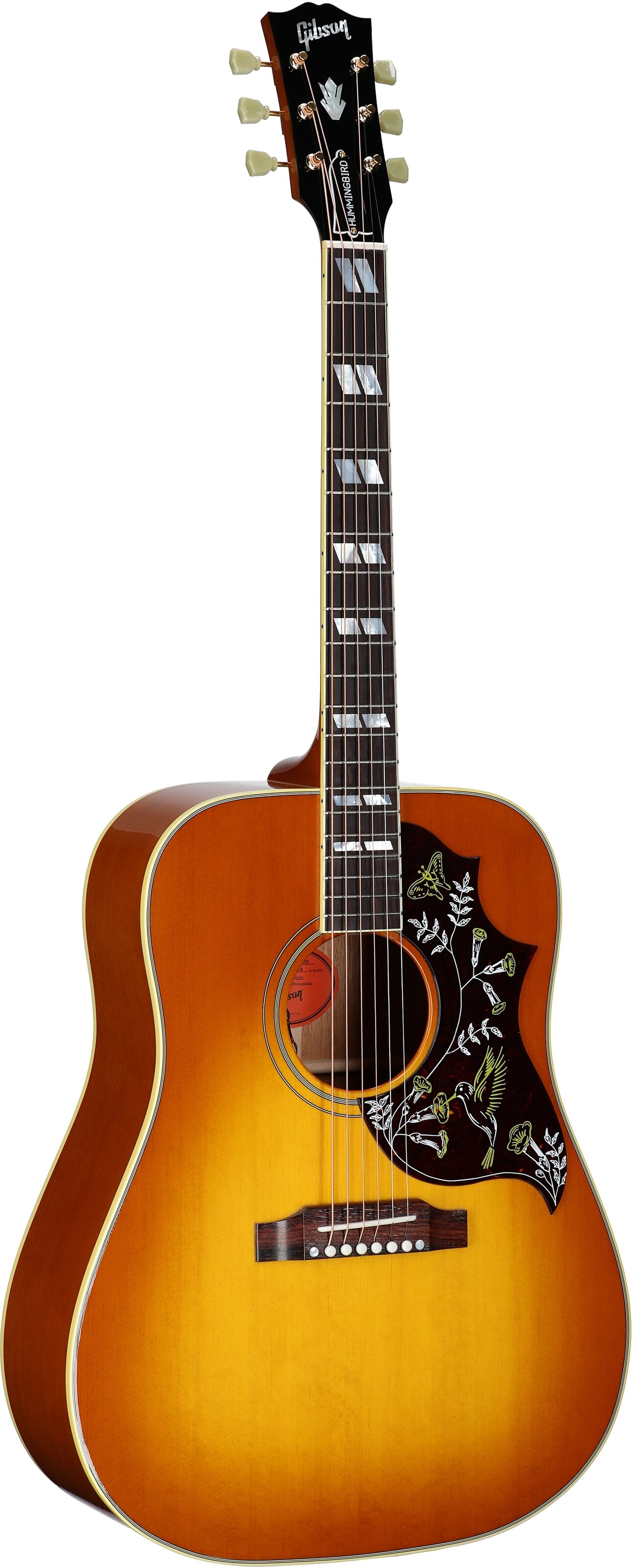 Gibson Hummingbird Original Acoustic-Electric Guitar (with Case), Heritage Cherry Sunburst, Serial Number 23094018, Body Left Front